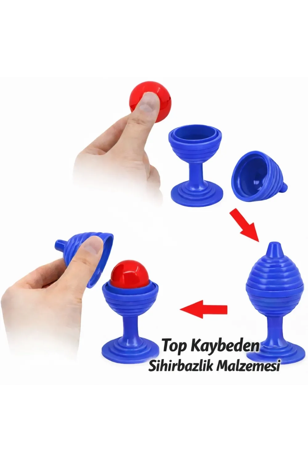 Mavi Renk Sihirli Kupa Top Kaybetme Oyunu 7 Cm