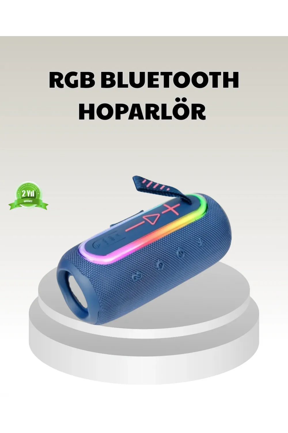 Mavi Taşınabilir Bluetooth Hoparlör Kompakt Tasarım Ve Güçlü Ses