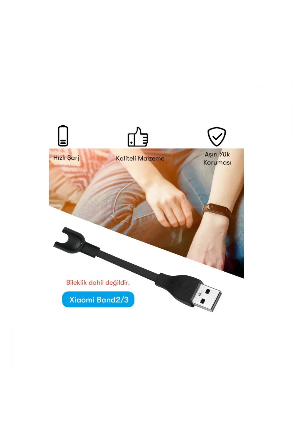 Mc03 Şarj Adaptörü Xiaomi Mi Band 2/3