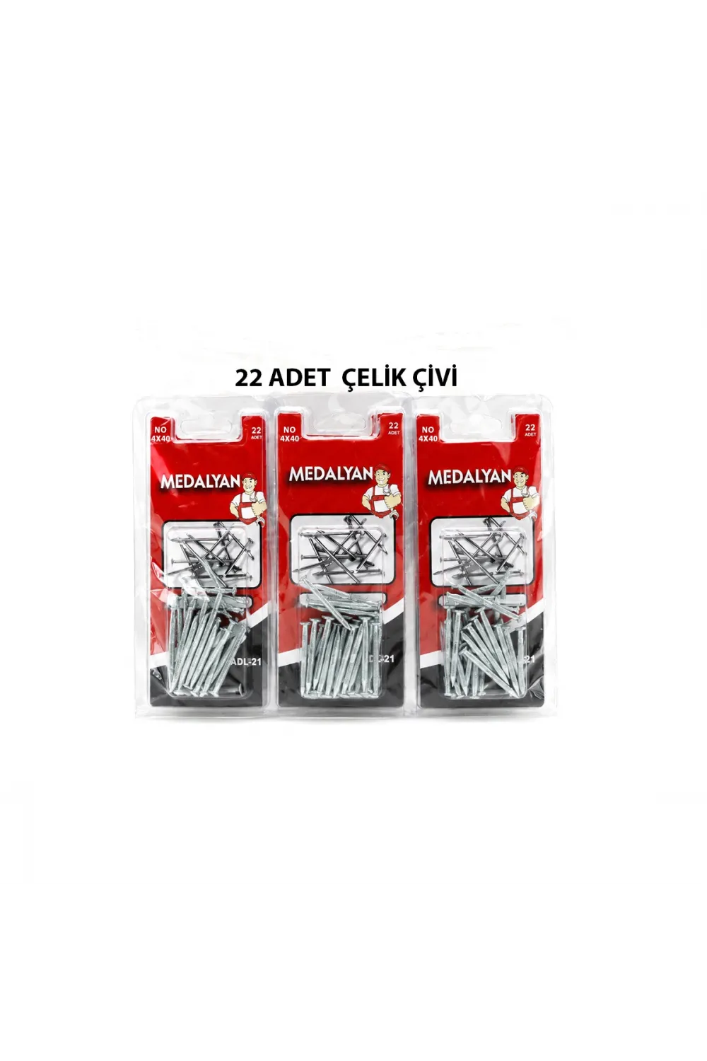 Medalyan Dl-21 ( 4x40 ) ( 22pcs ) ( Beton ) Çelik Çivi*12x12