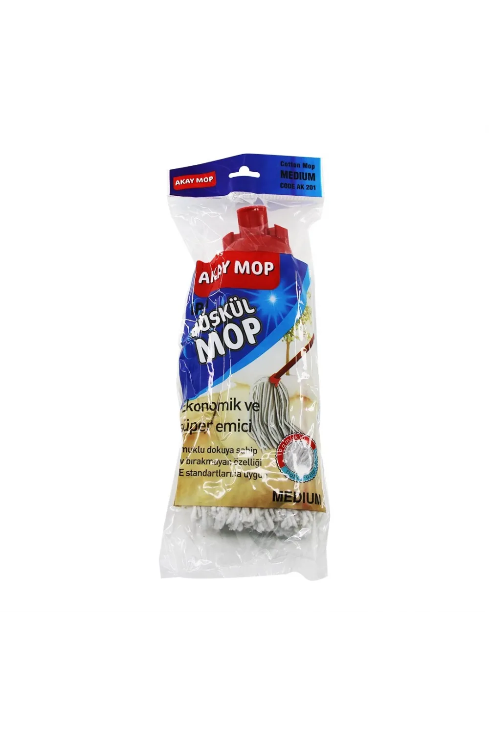 Medıum Örgülü İpli  Püskül Pamuk Mop