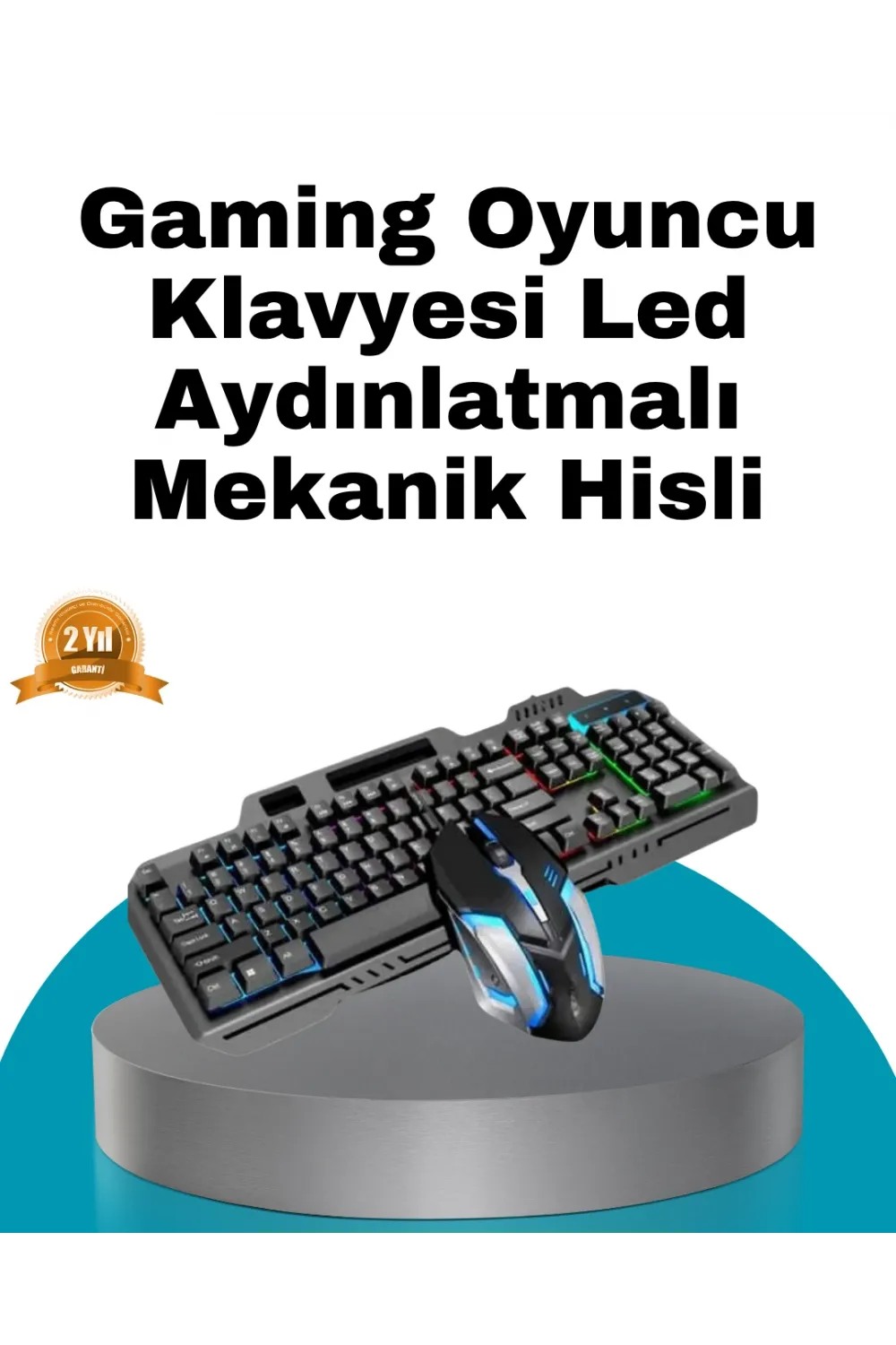 Mekanik Oyuncu Seti – Led Işıklandırma Ve Ergonomik Mouse