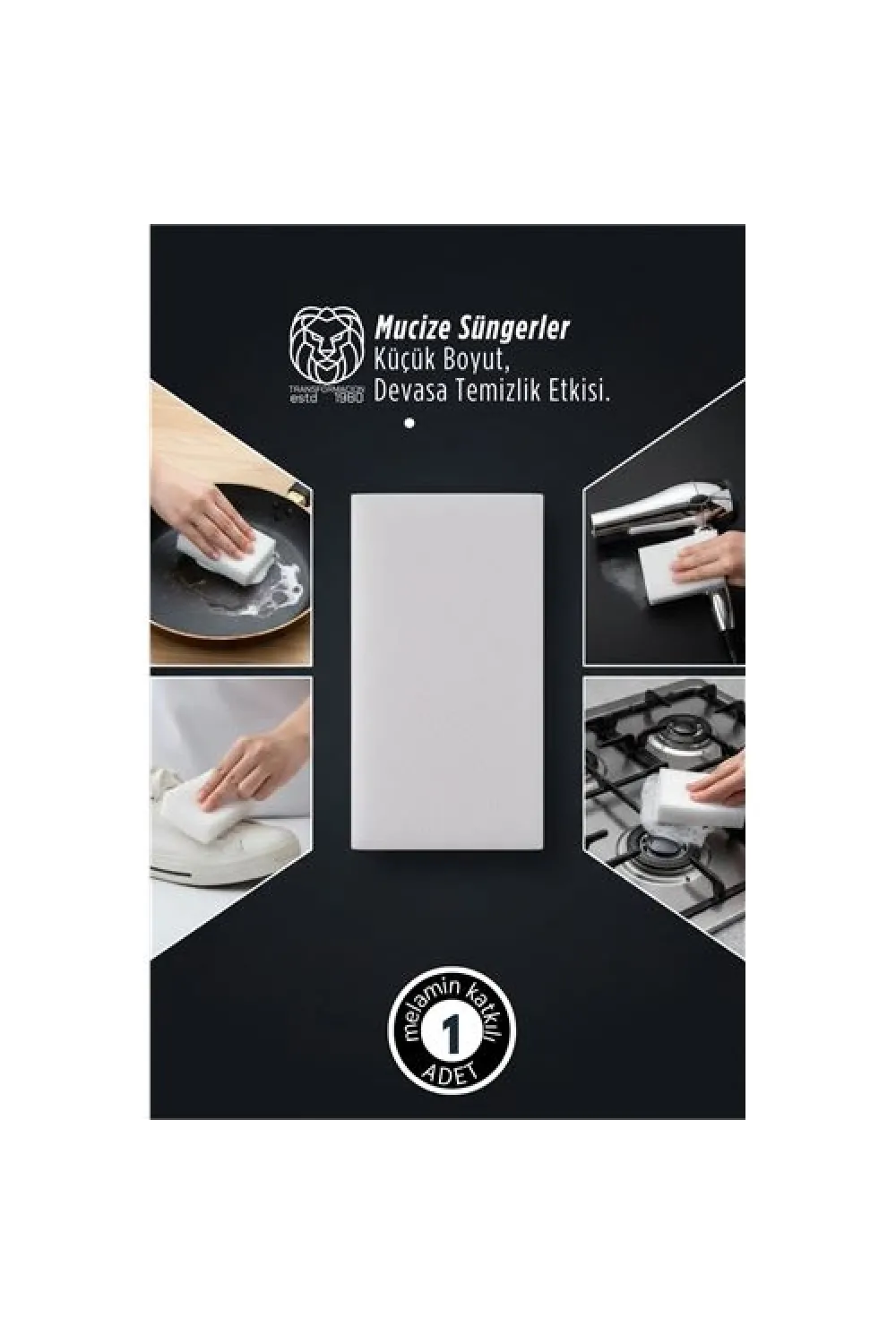 Melamin Katkılı Ultra Güçlü Mucize Leke Silici Sünger Seti 722895