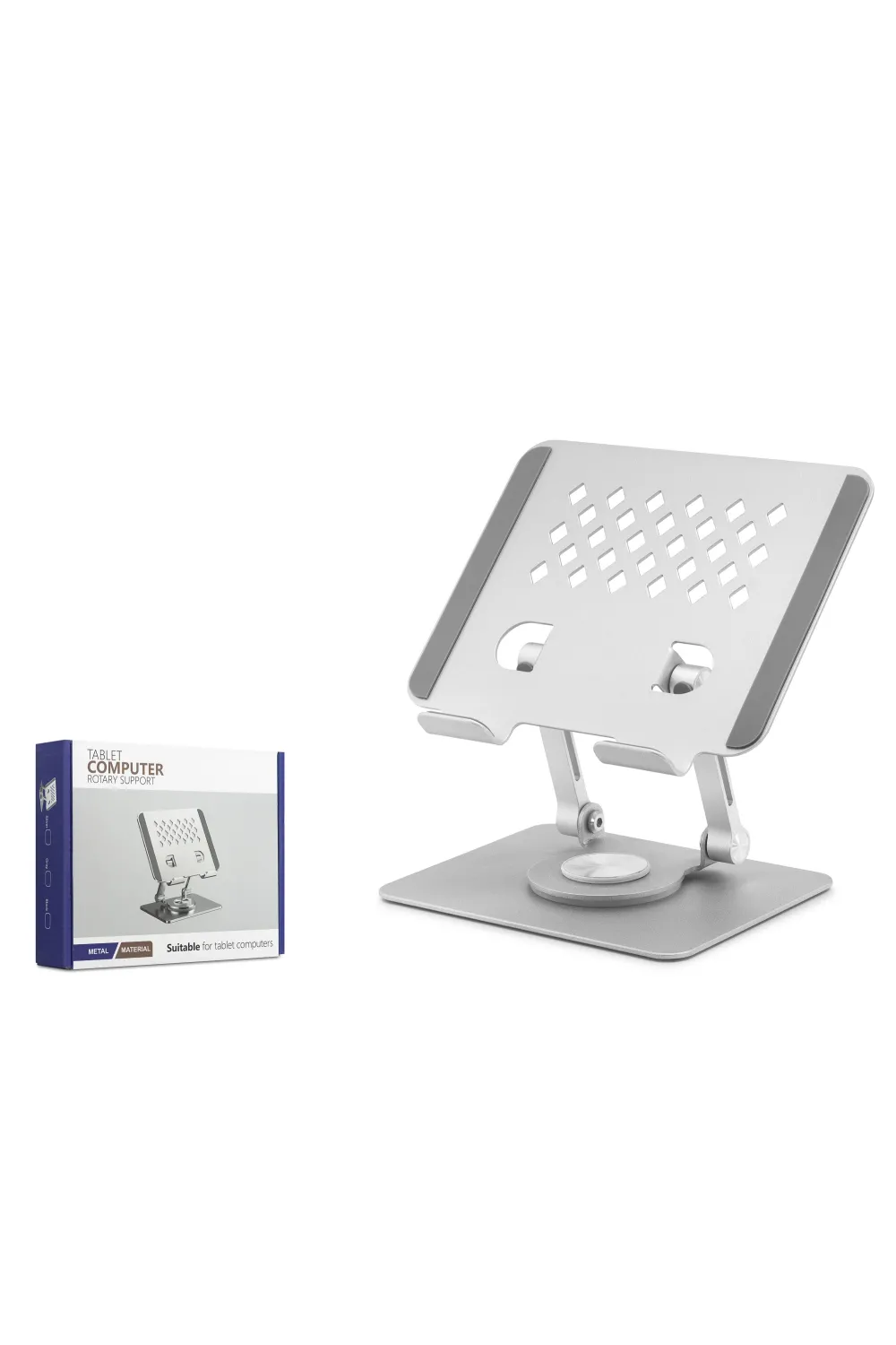 Metal 360 Derece Dönebilen Ergonomik Tablet Ve Laptop Standi - Silver HDX8021