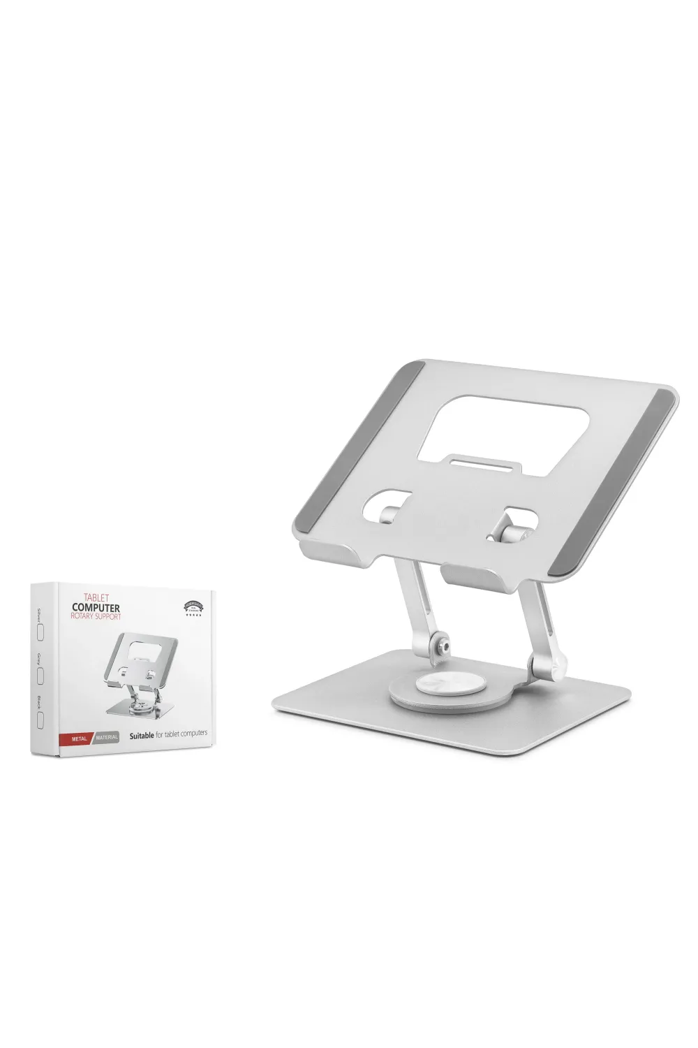 Metal 360 Derece Dönebilen Kompakt Tablet Ve Laptop Standi - Silver HDX8020