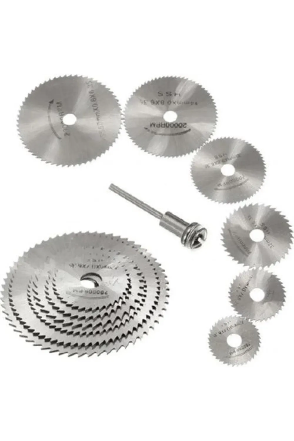 Metal 6 Parça Mini Matkap Ucu Ahşap Kesme Yuvarlak Çelik Bıçak Disk Testere Seti Kiti