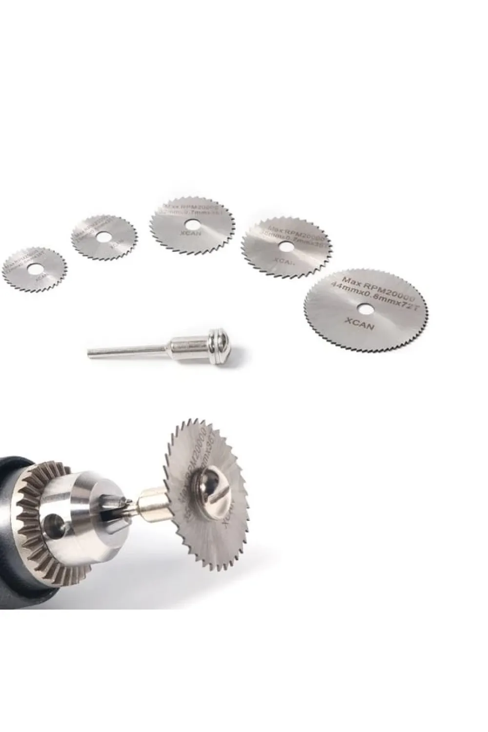 Metal 6 Parça Mini Matkap Ucu Ahşap Kesme Yuvarlak Çelik Bıçak Disk Testere Seti Kiti