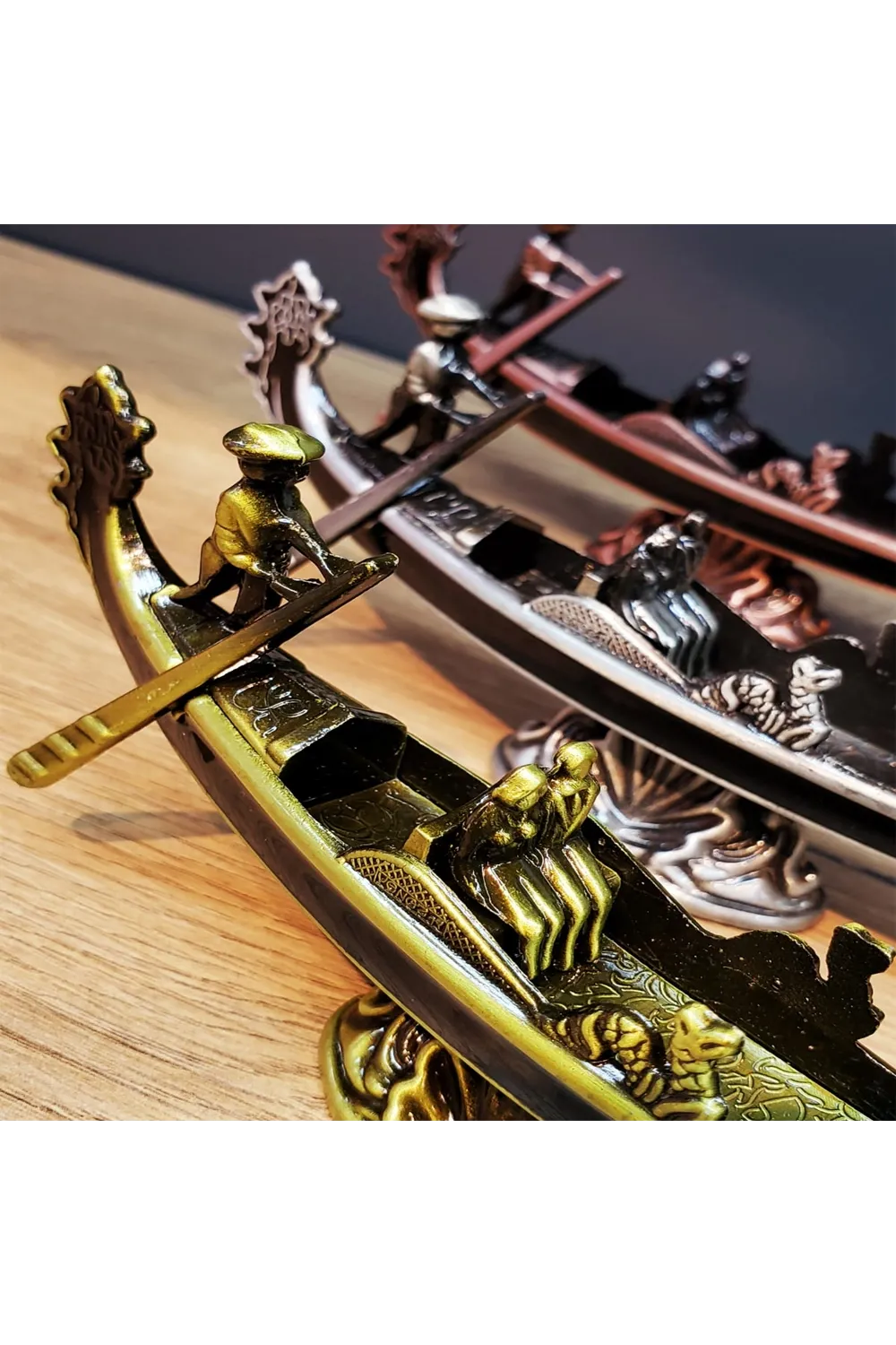 Metal Dekoratif Venedik Kayık 1 Adet
