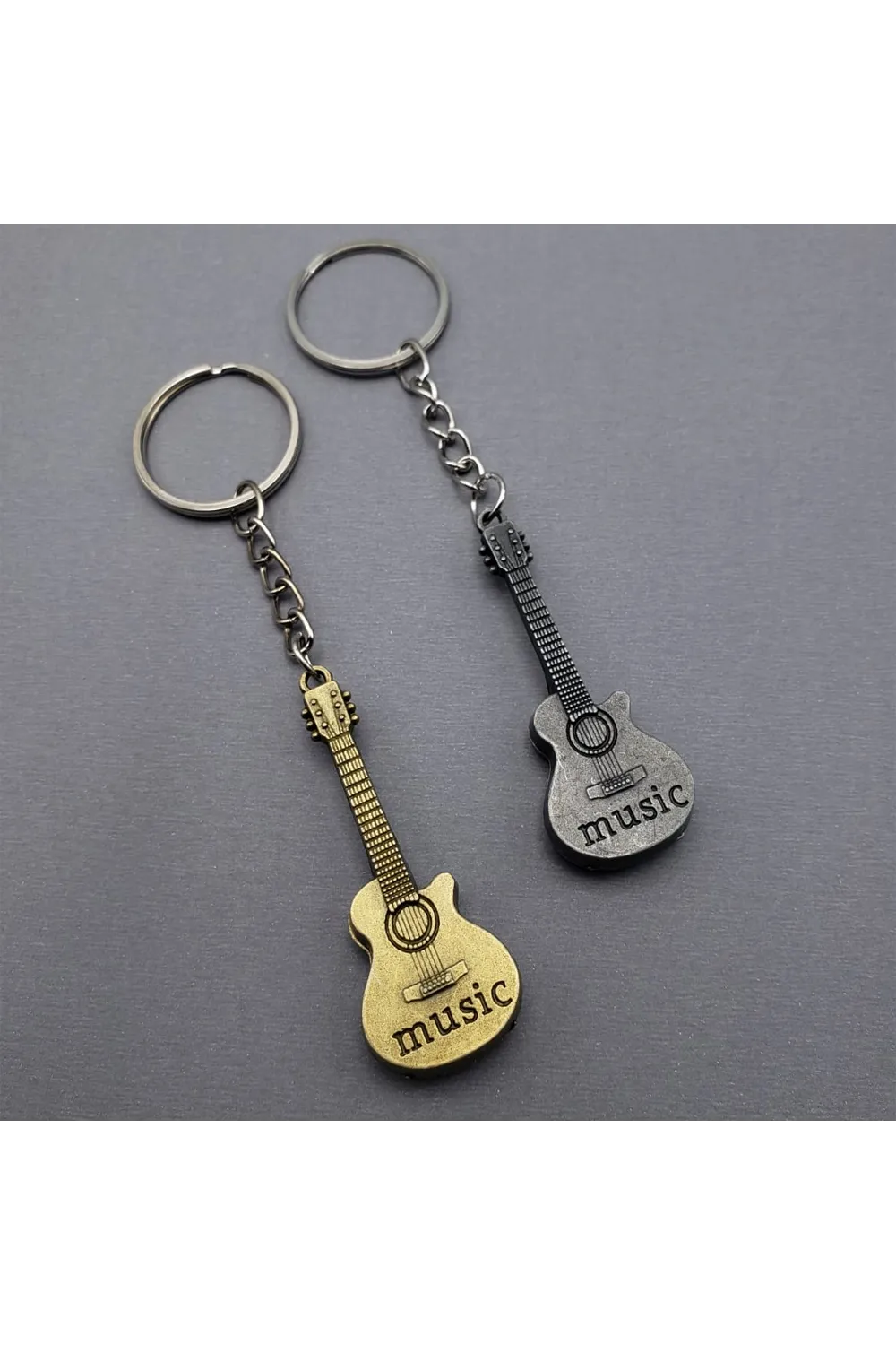 Metal Gitar Anahtarlık