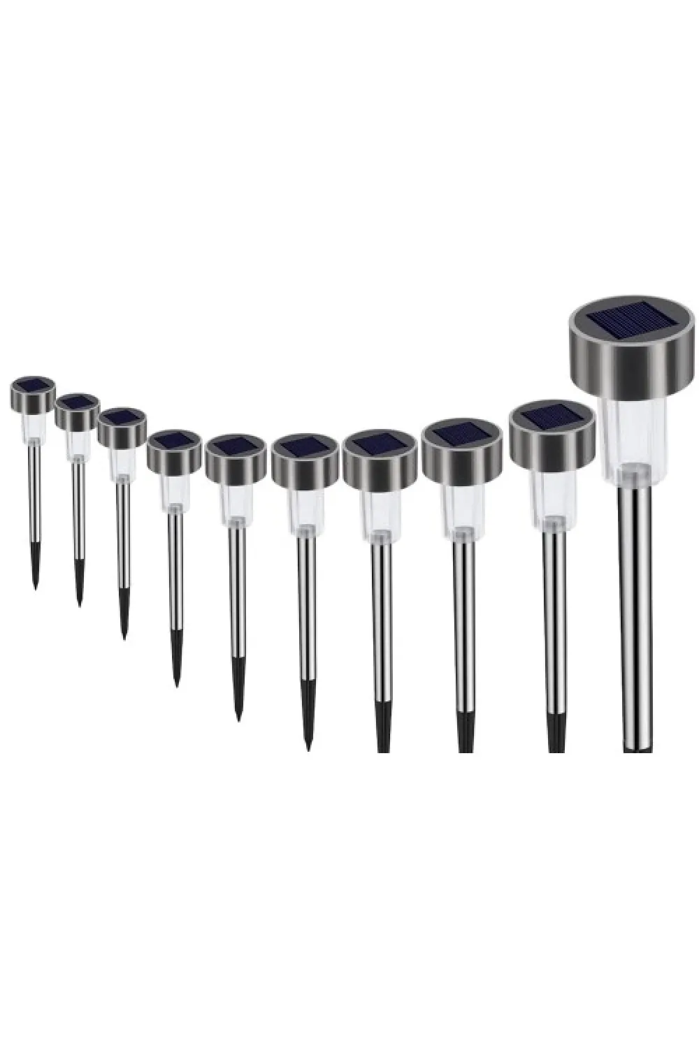 Metal Gövdeli Solar Bahçe Lambası 10lu