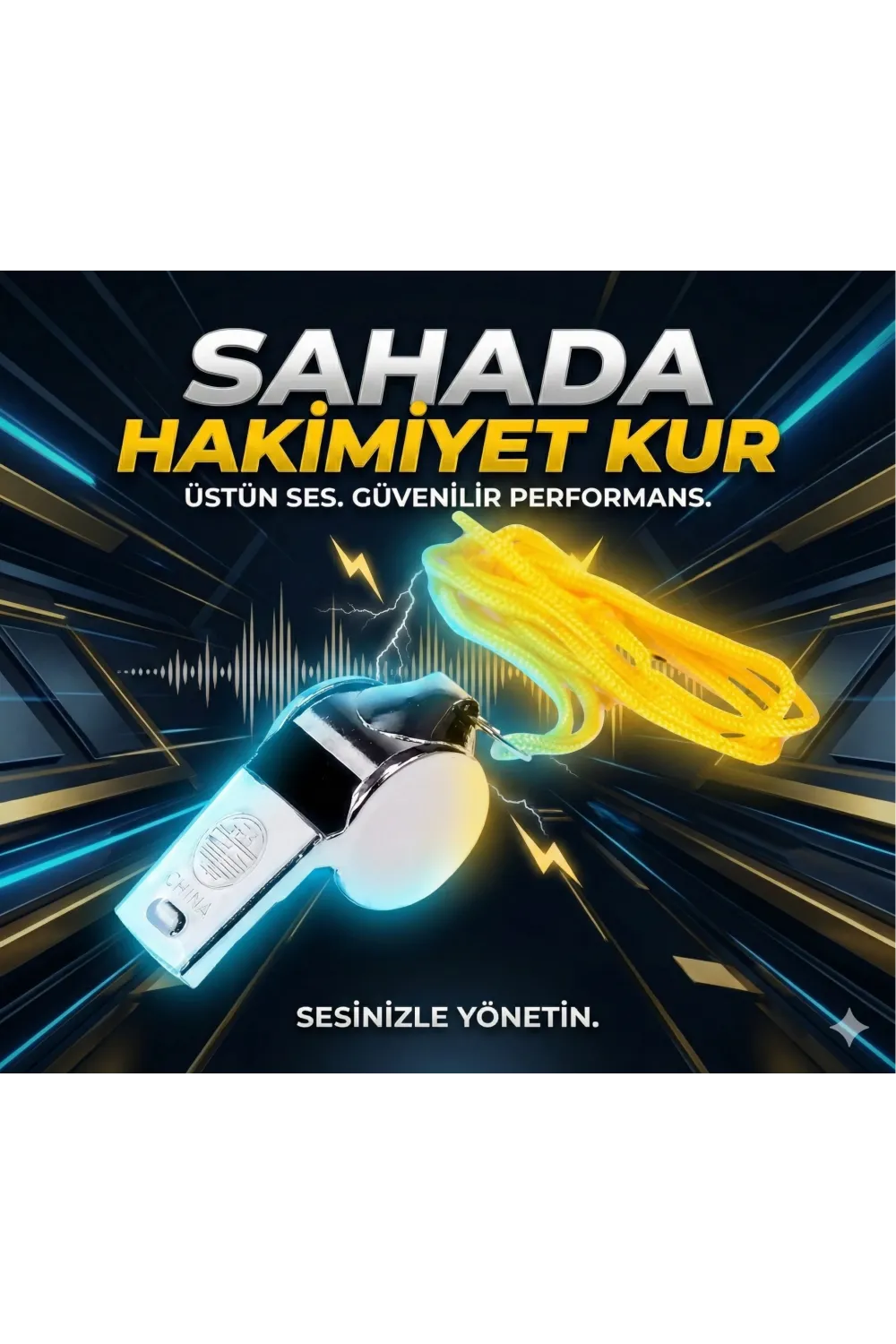 Metal Ipli Hakem Ve Deprem Düdüğü (24lü)