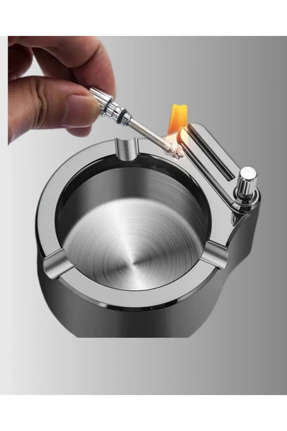 Metal Küllük Çakmaklı Masa Üstü Şık Tasarım