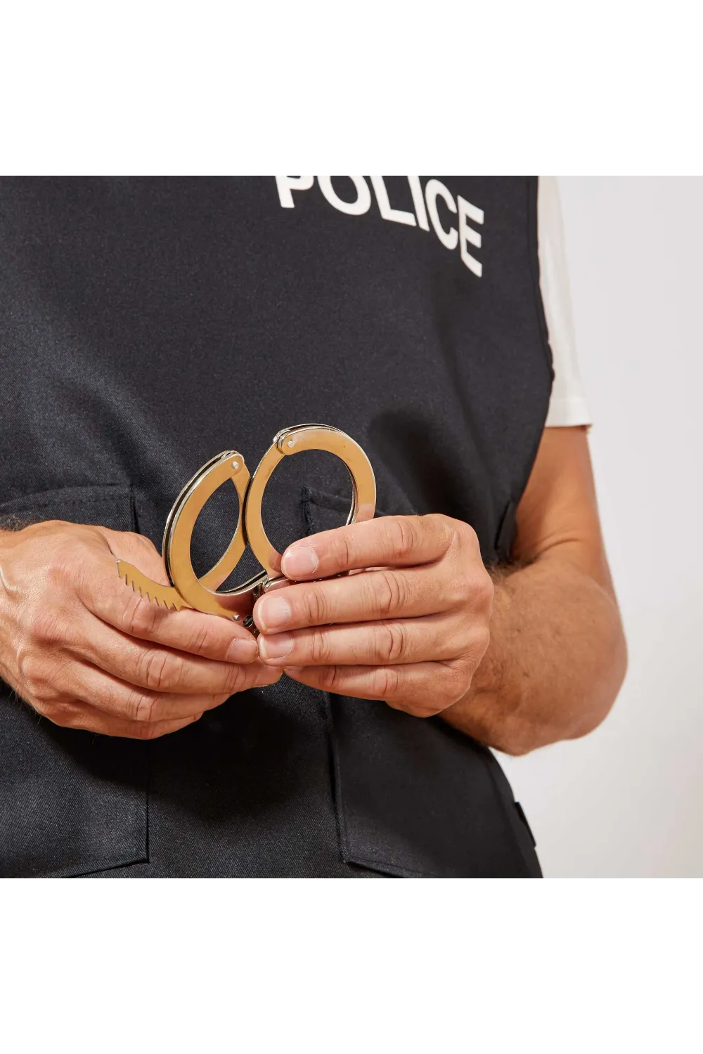 Metal Malzemeden İmal Anahtarlı Oyuncak Polis Kelepçesi