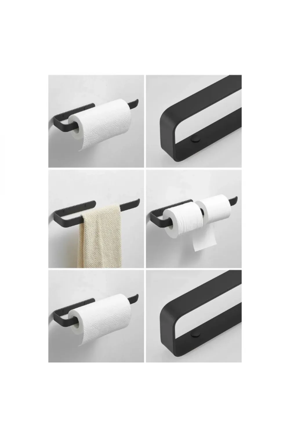 Metal Mat Siyah Havluluk