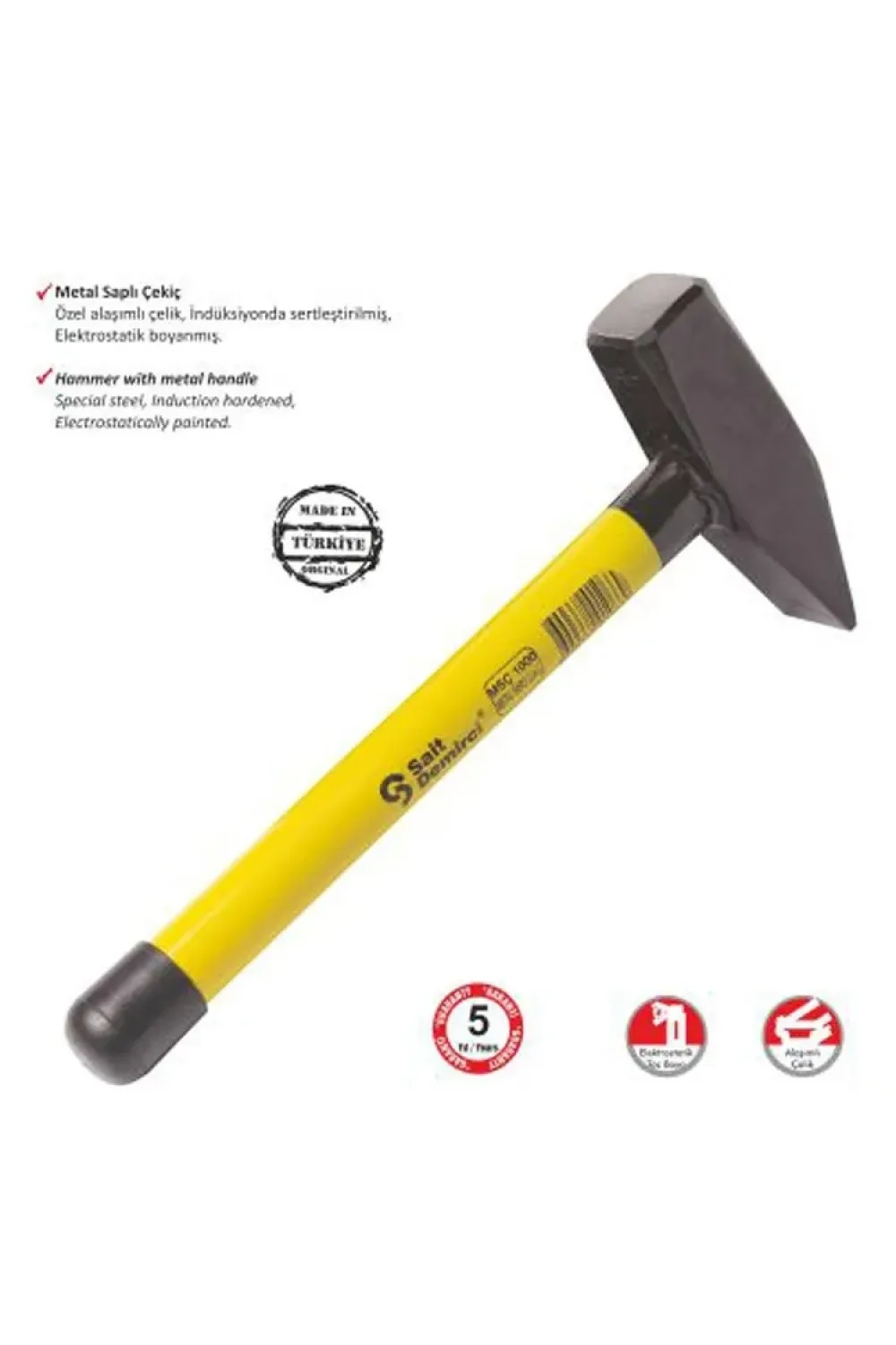 Metal Saplı Çekiç 1000 Gr