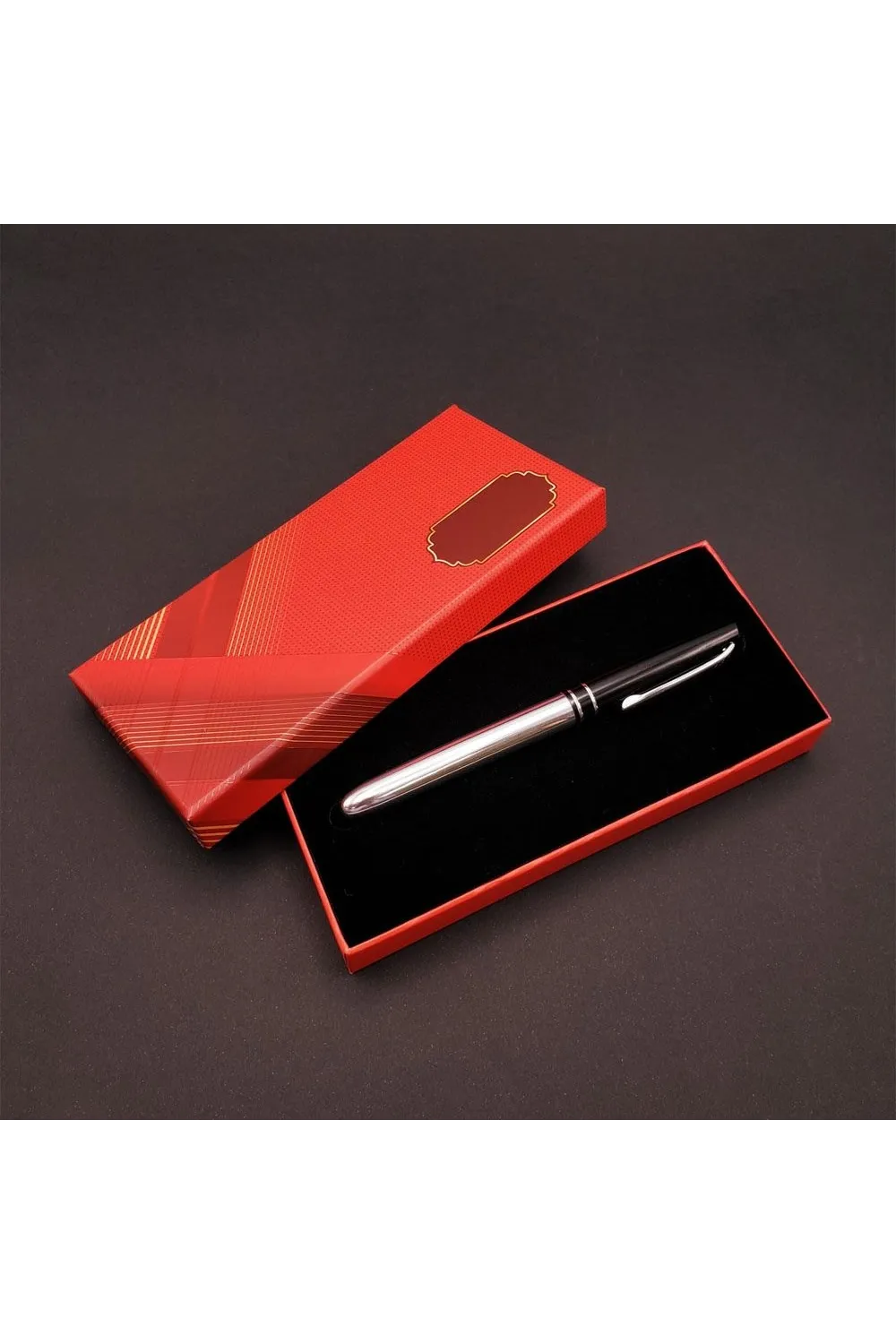 Metal Silver Kalem Kutulu