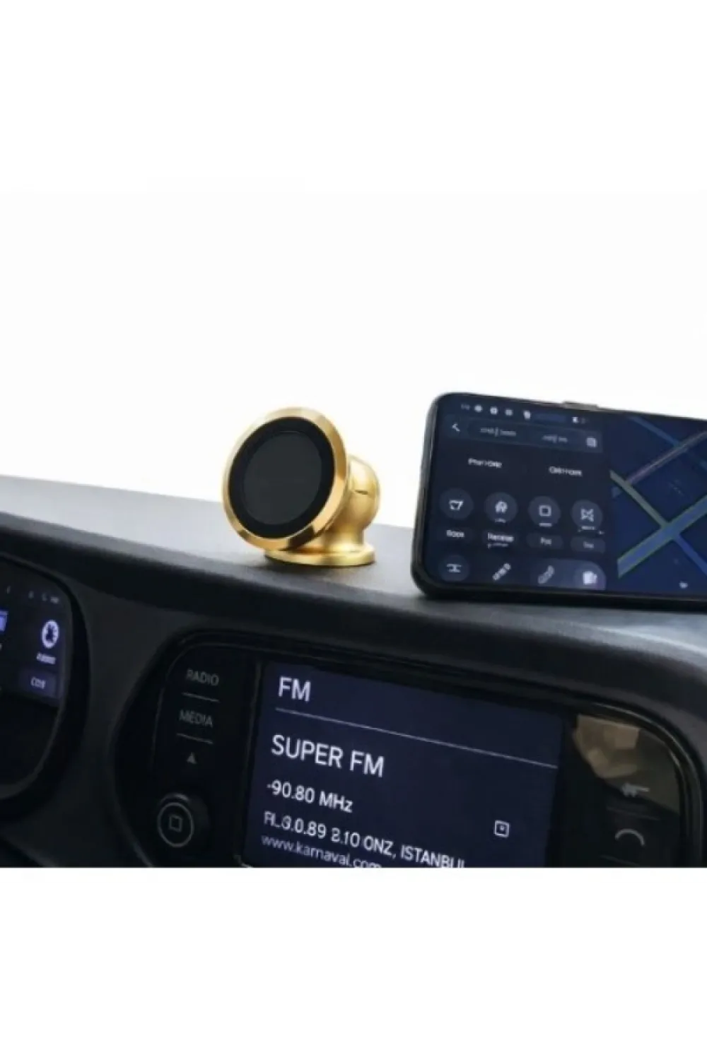 Metal Telefon Tutucu Torpidoya Yapışan Mıknatıslı