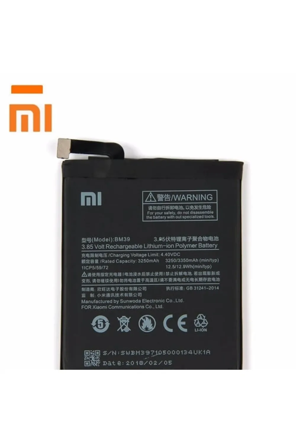 Mi6 (BM39) Batarya Pil