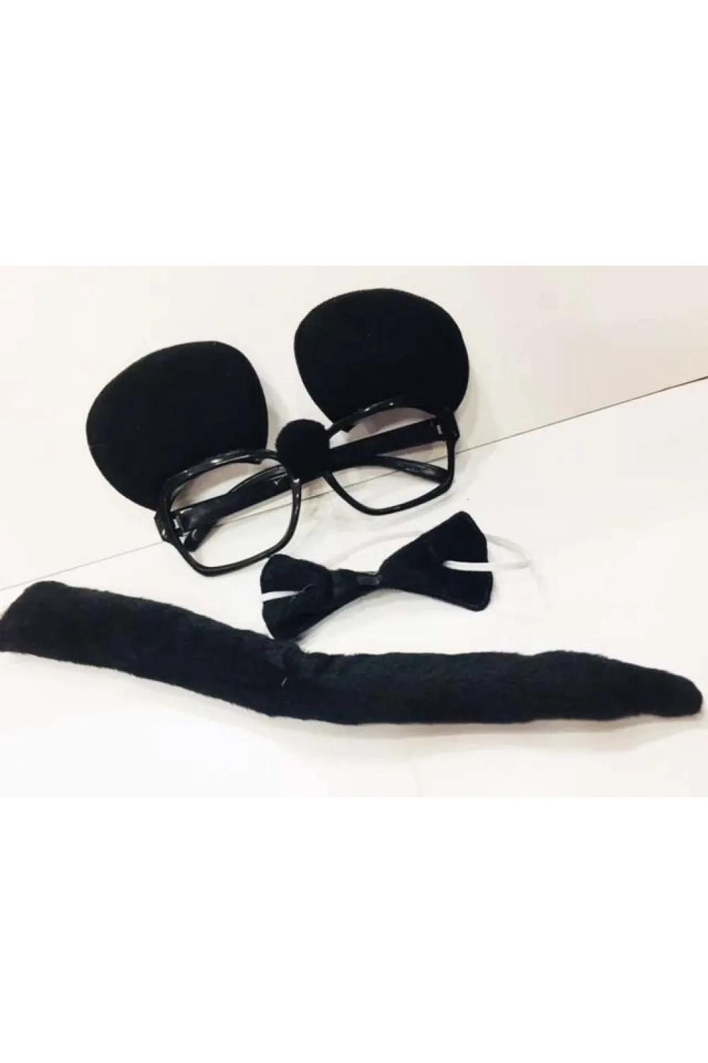 Mickey Mouse Gözlüğü Papyonu Kuyruğu Seti