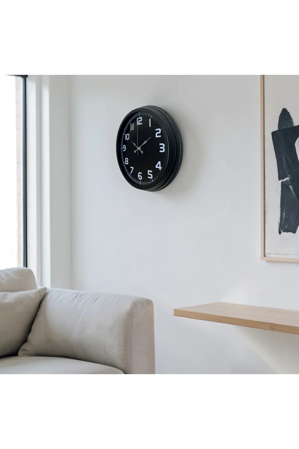 Midnight Black 40 Cm Metal Duvar Saati
