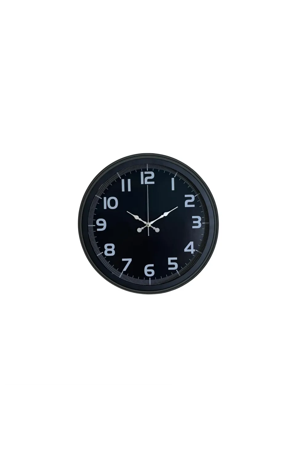 Midnight Black 40 Cm Metal Duvar Saati