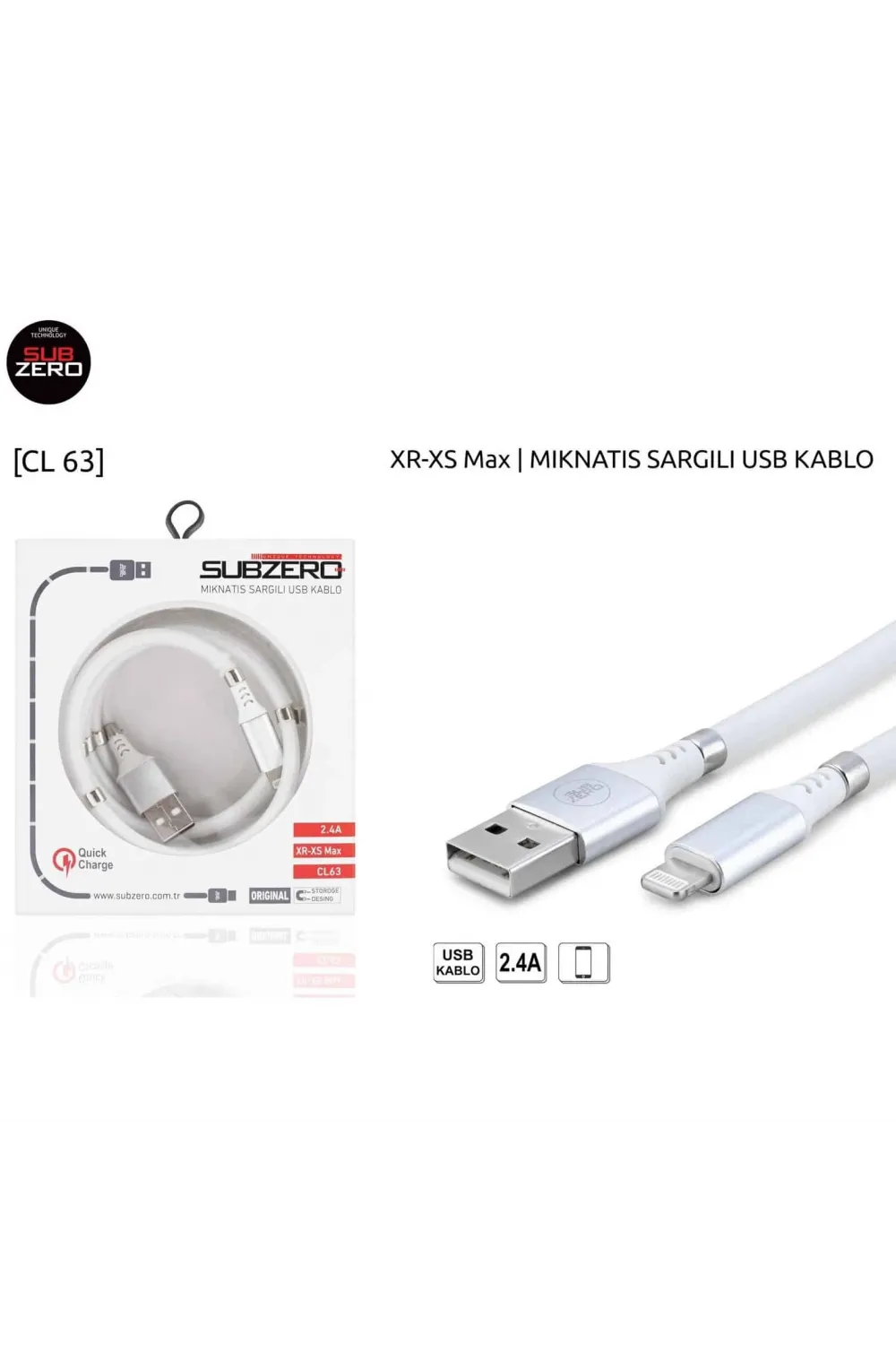 Mıknatıs (İphone) Sargılı Hızlı Kablo Subzero CL63