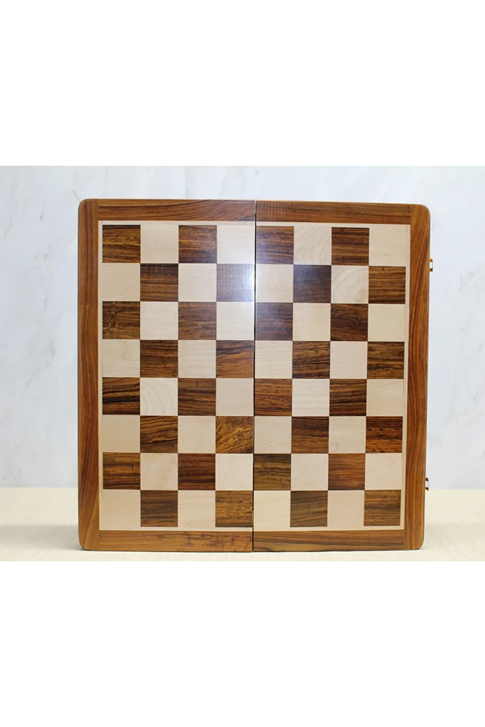 Mıknatıs Taşlı Ahşap Katlanabilir Kutulu Satranç Oyunu 40 Cm