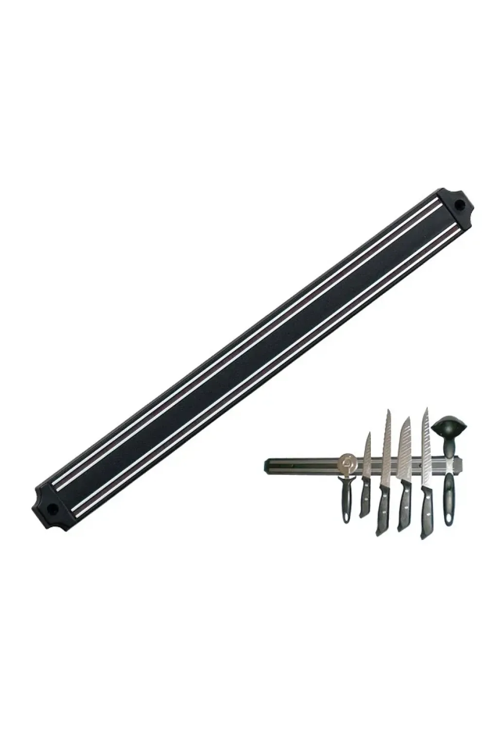 Mıknatıslı Bıçak Tutucu Stand - 49 Cm, Siyah