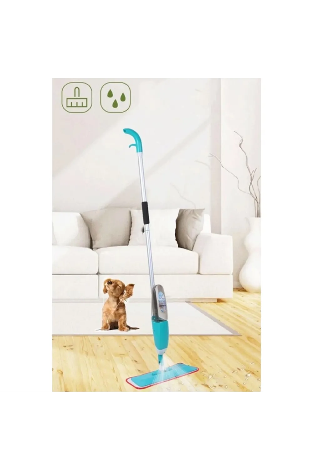 Mikrafiber Spray Mop Hazneli ve Pratik Temizlik Mopu