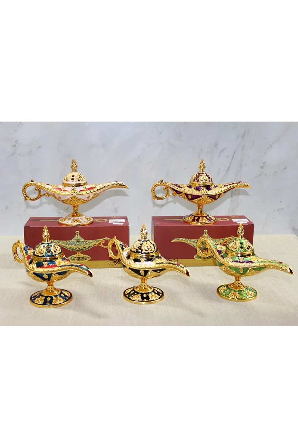 Mineli Metal Alaaddin Lambası (1 Adet) Seçenek 5