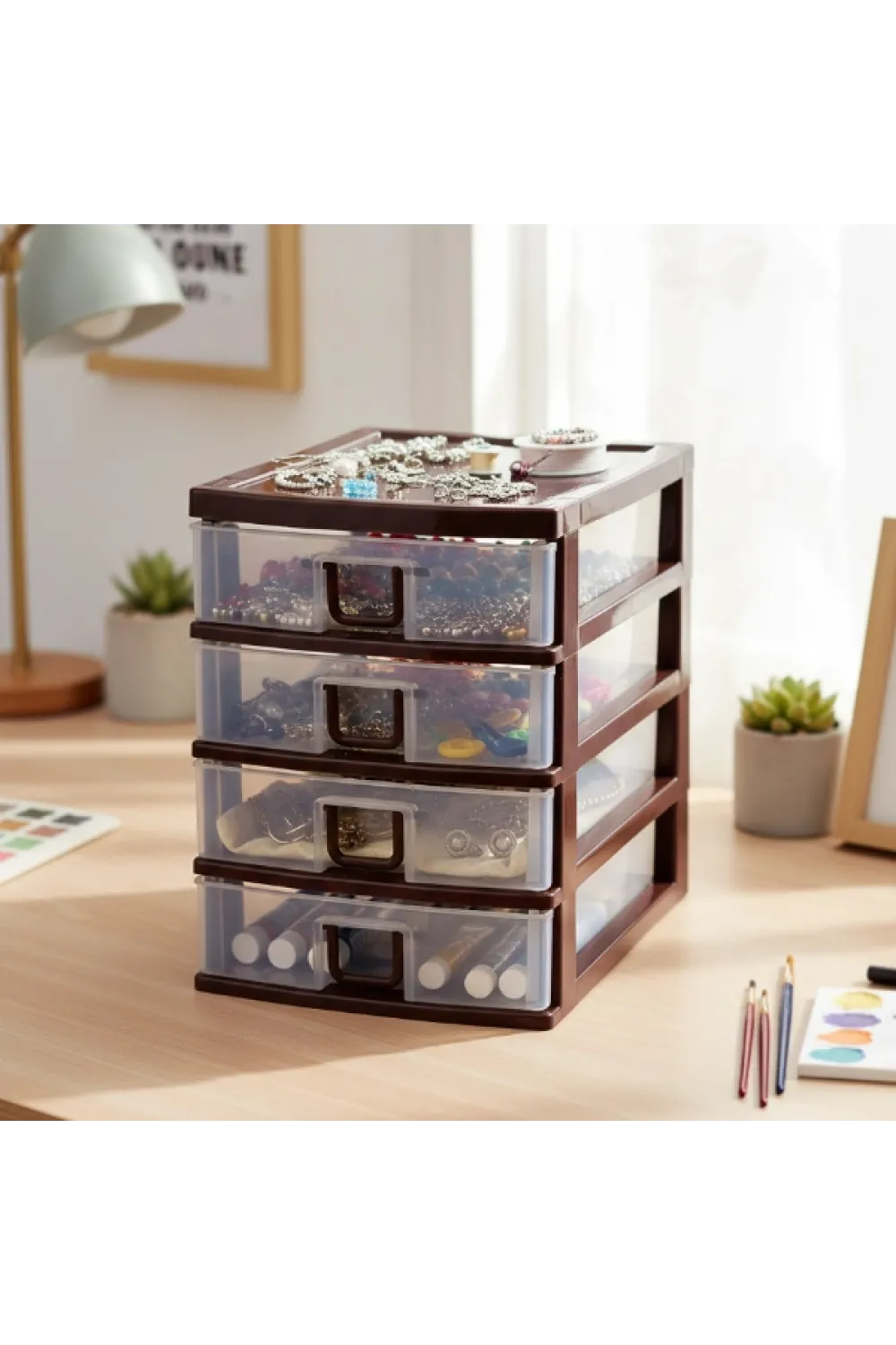Mini 4 Çekmeceli Komidin Organizer