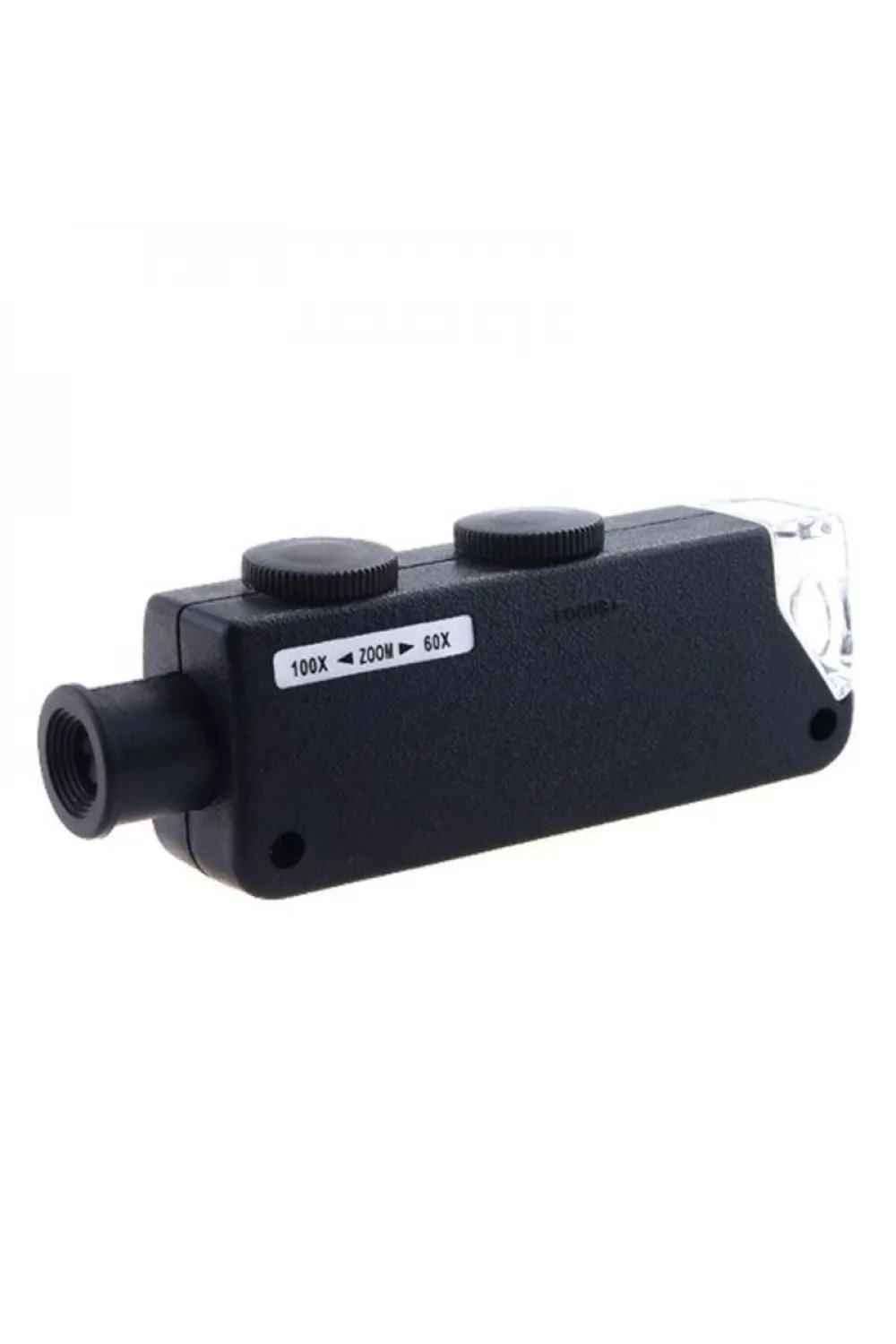 Mini 60X 100X Zoom Lens Odak Takı Led Cep Mikroskop Büyüteç