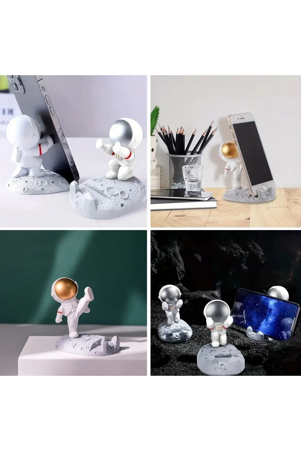 Mini Astronot Model Telefon Ve Tablet Tutucu Standı