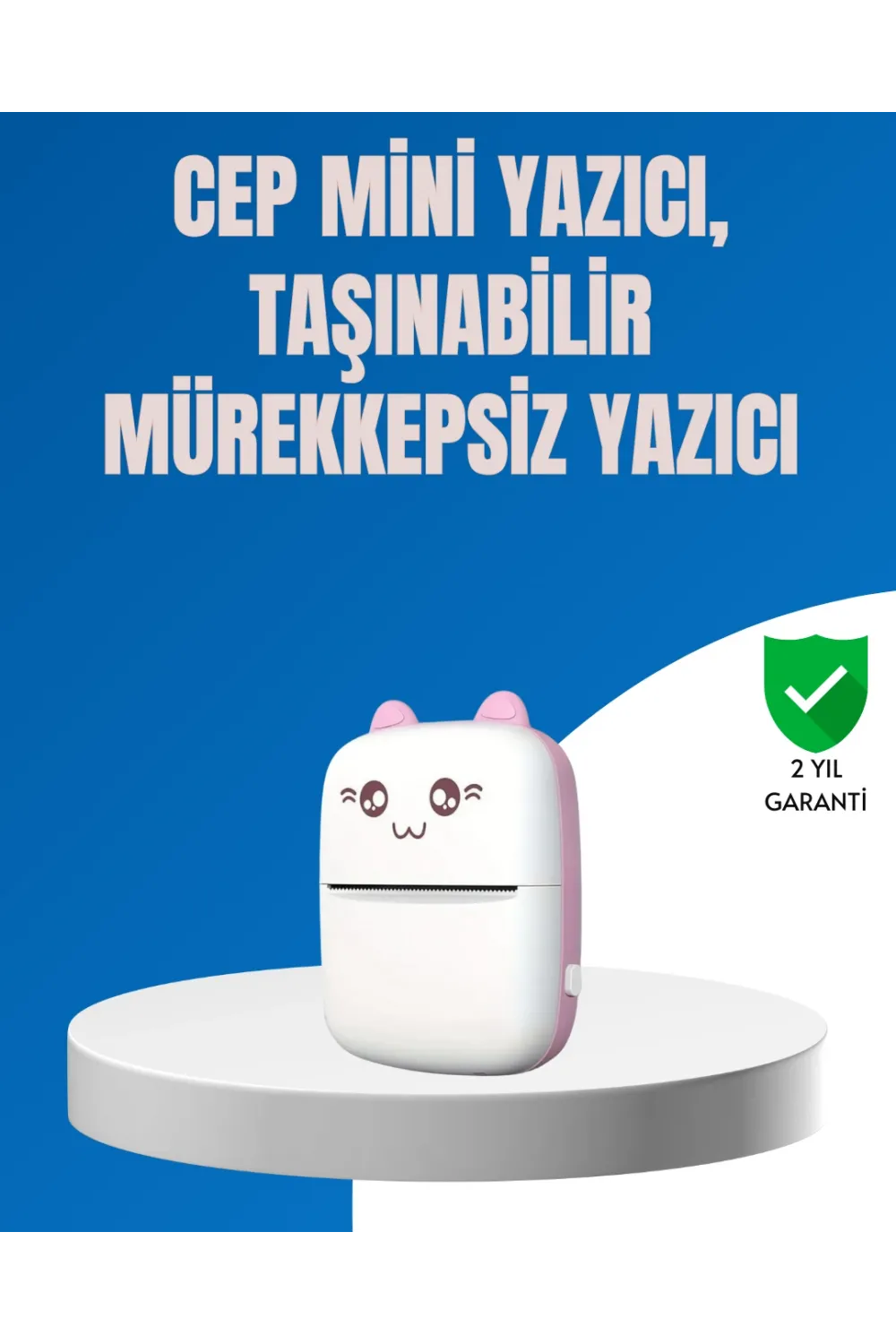 Mini Bluetooth Termal Yazıcı 1200mah Şarjlı Taşınabilir