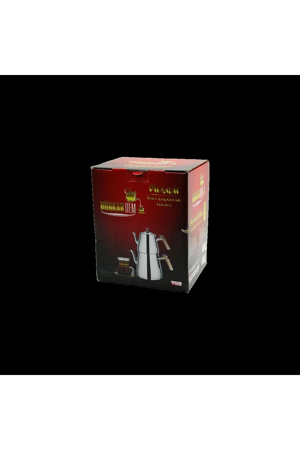 Mini Çelik Çaydanlık Seti (0.9L + 1.5L) Kendinden Süzgeçli