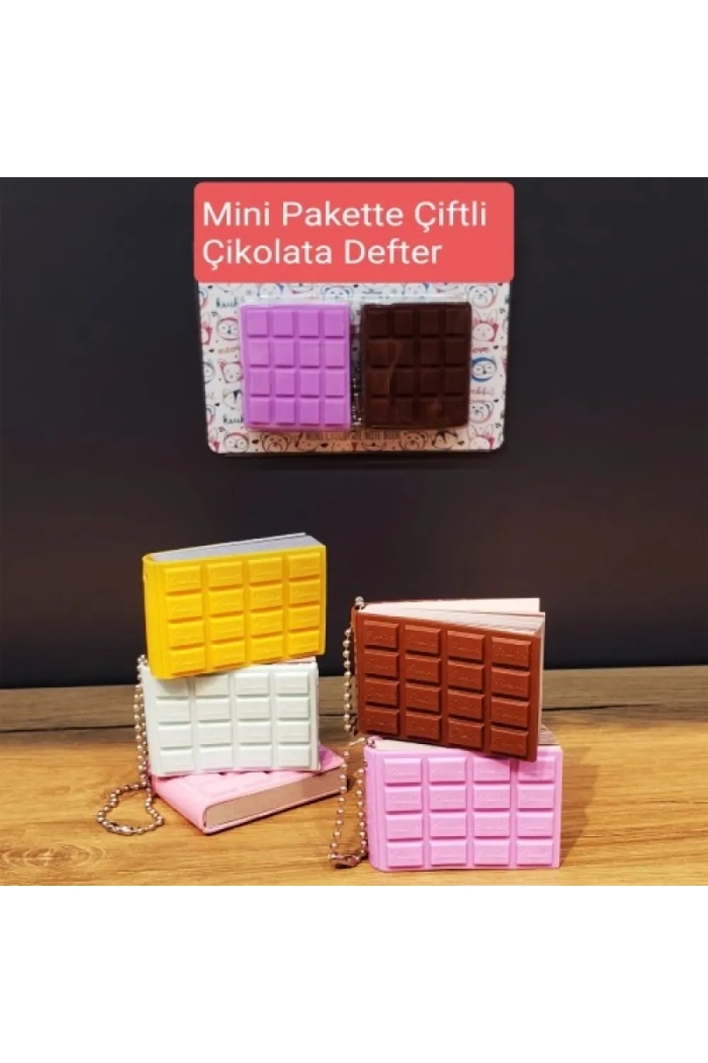 Mini Çiftli Çikolata Not Defteri