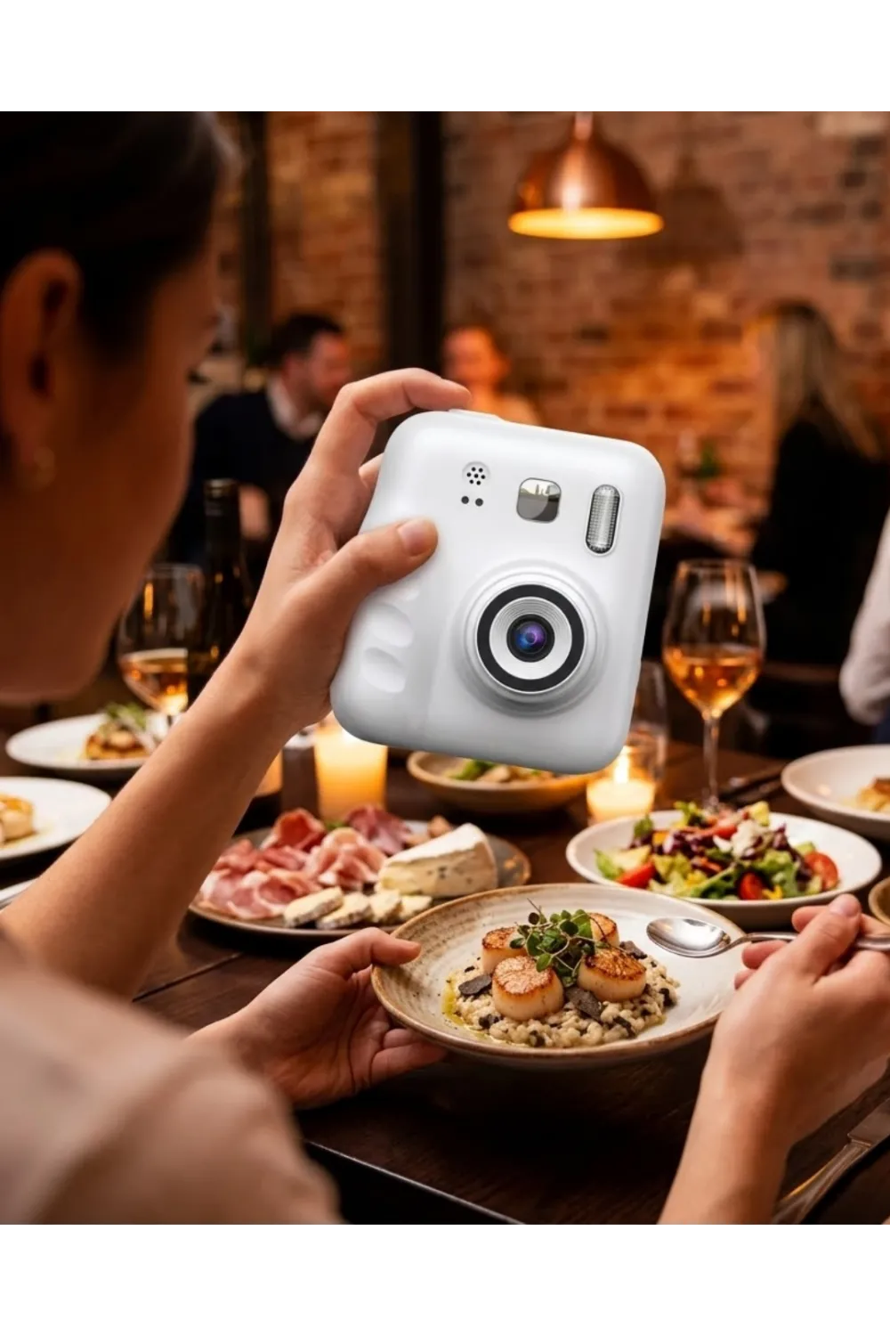 Mini Çocuk Fotoğraf Makinesi Baskı Özellikli Video Çekim 4 Kağıt Rulo Hediyeli