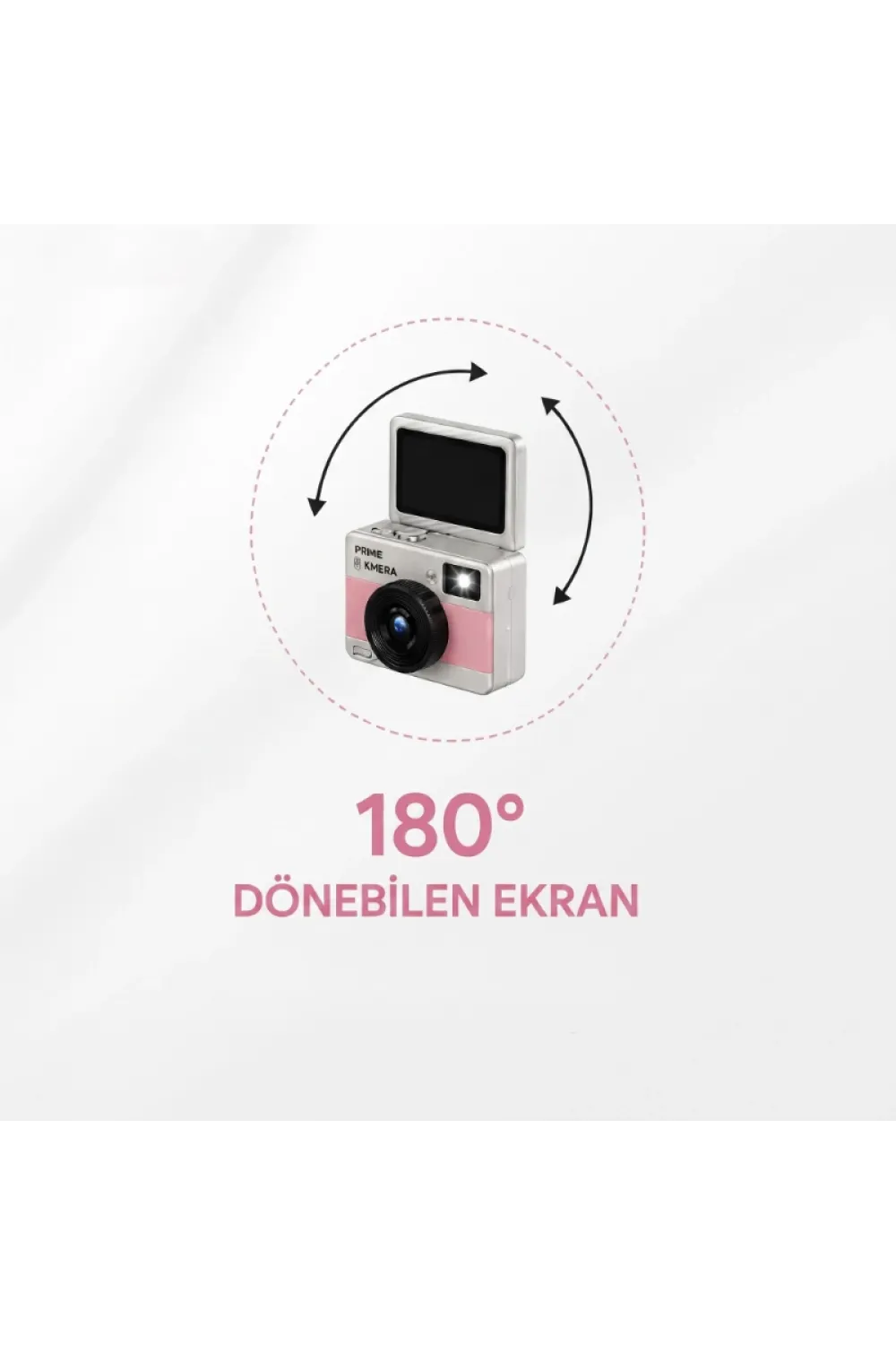Mini Dijital Retro Kamera - Dönebilen Ekran - Flaşlı