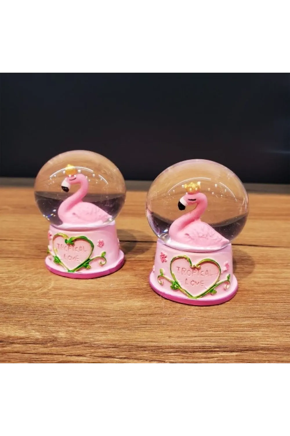 Mini Işıklı Flamingo Kar Küresi