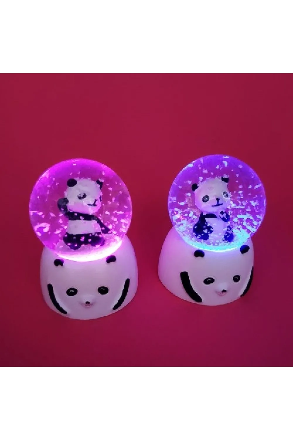 Mini Işıklı Panda Kar Küresi