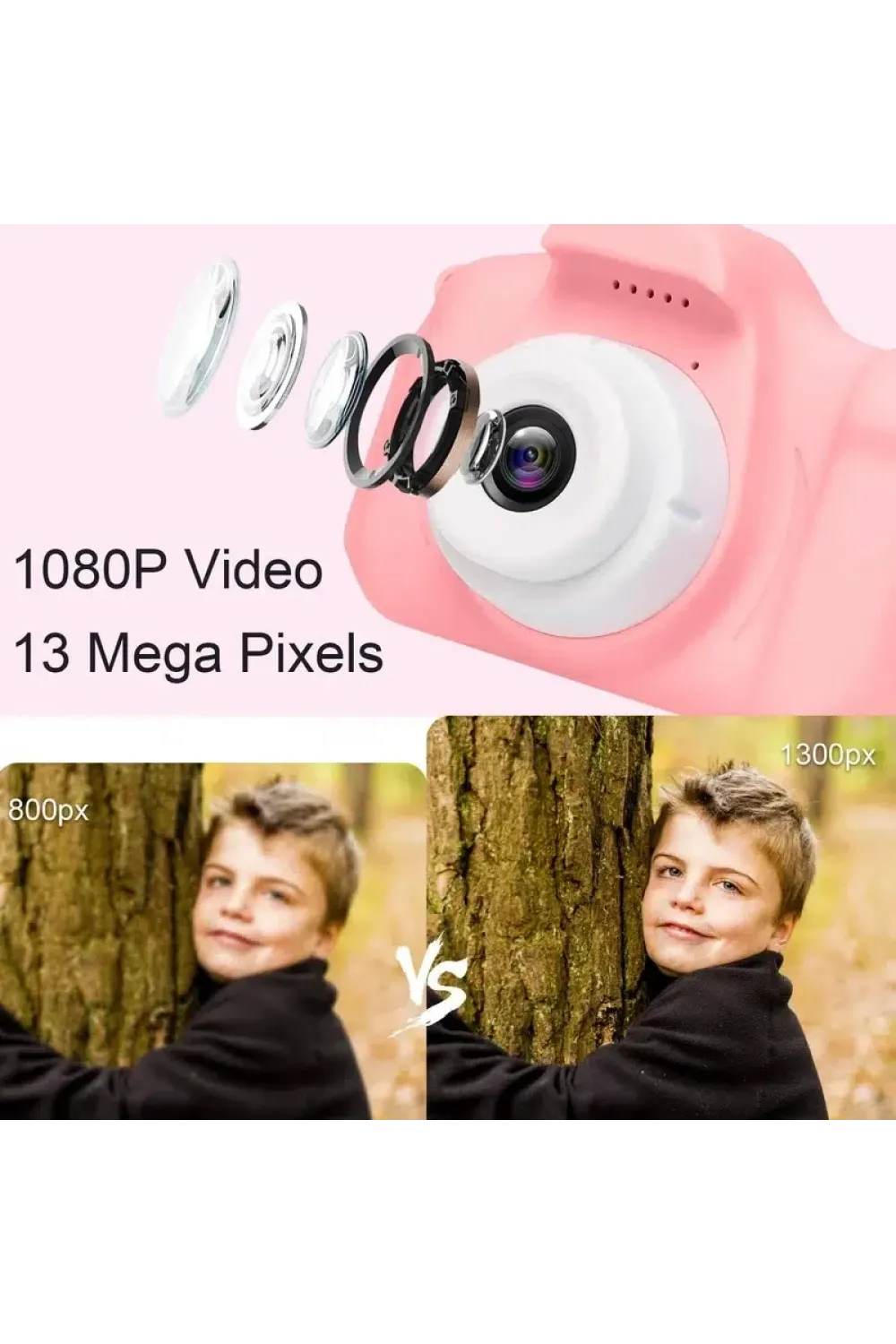 Mini Kamera Fotoğraf Makinesi Pembe