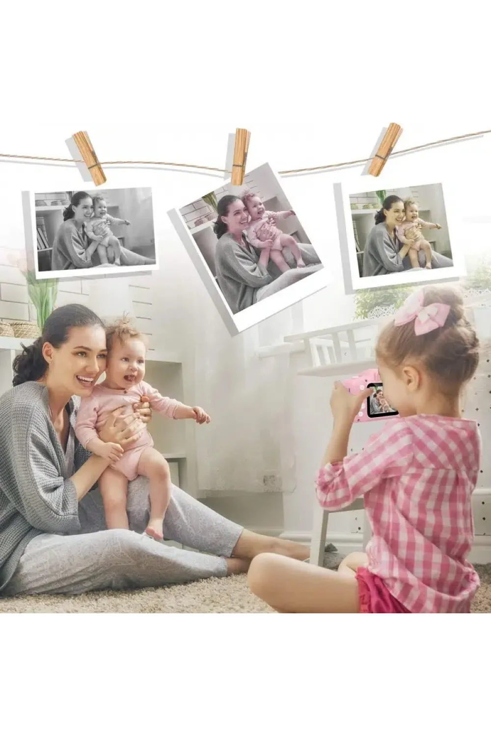 Mini Kamera Fotoğraf Makinesi Pembe