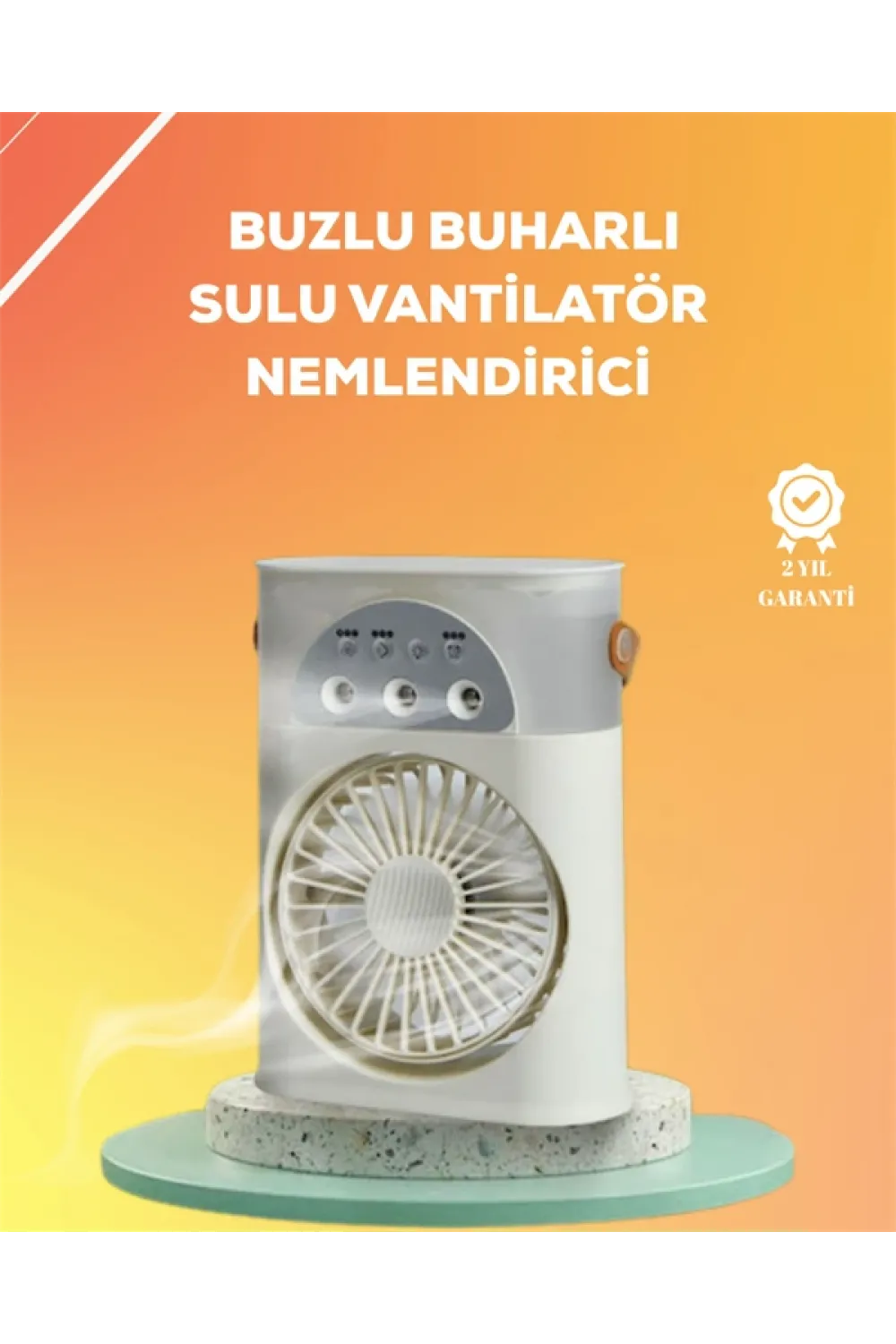 Mini Klima Fan | Usbli, 7 Renk Gece Işığı, 3ü 1 Arada Fonksiyon