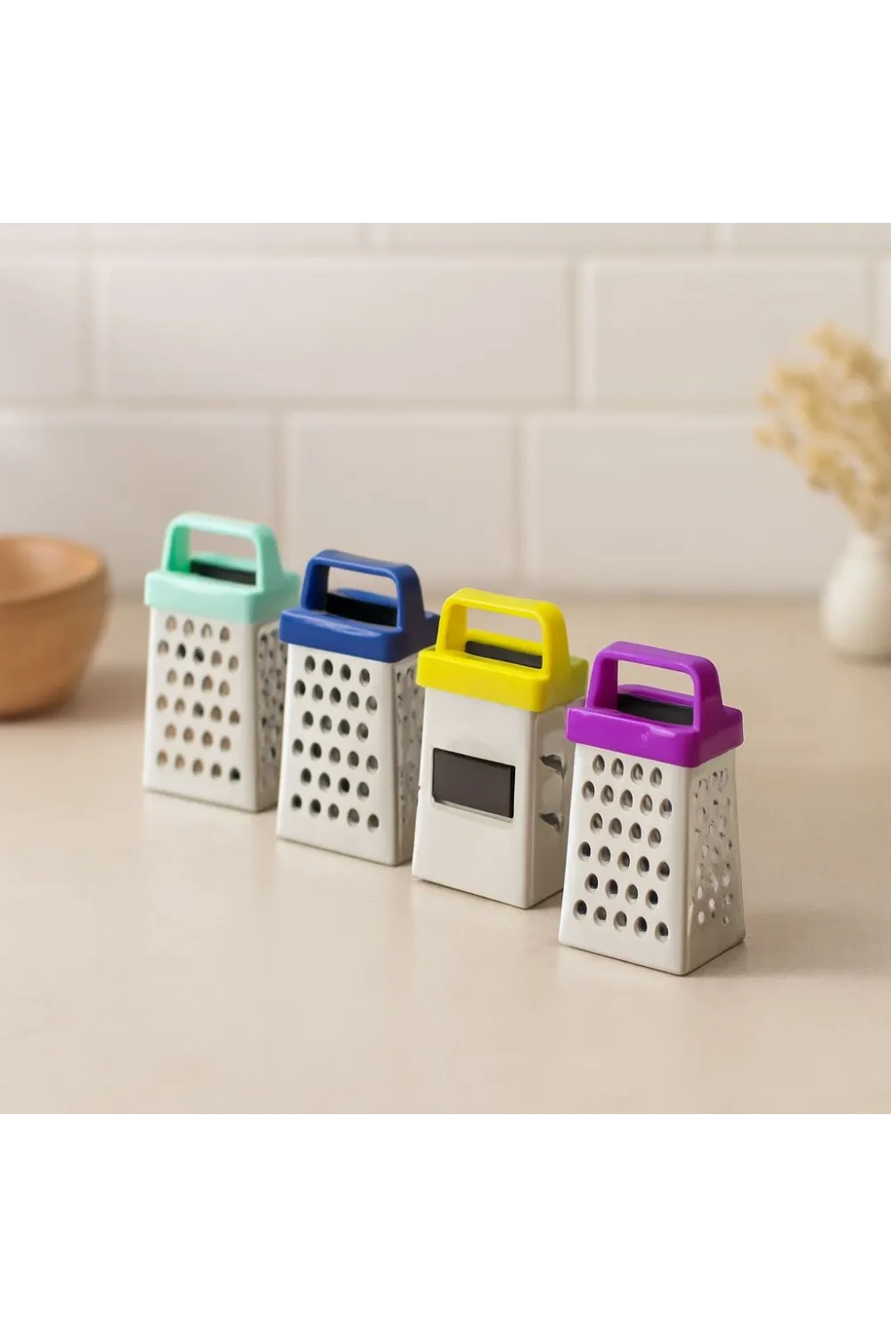 Mini Metal Sarımsak Rendesi (Plastik Saplı, Mıknatıslı)