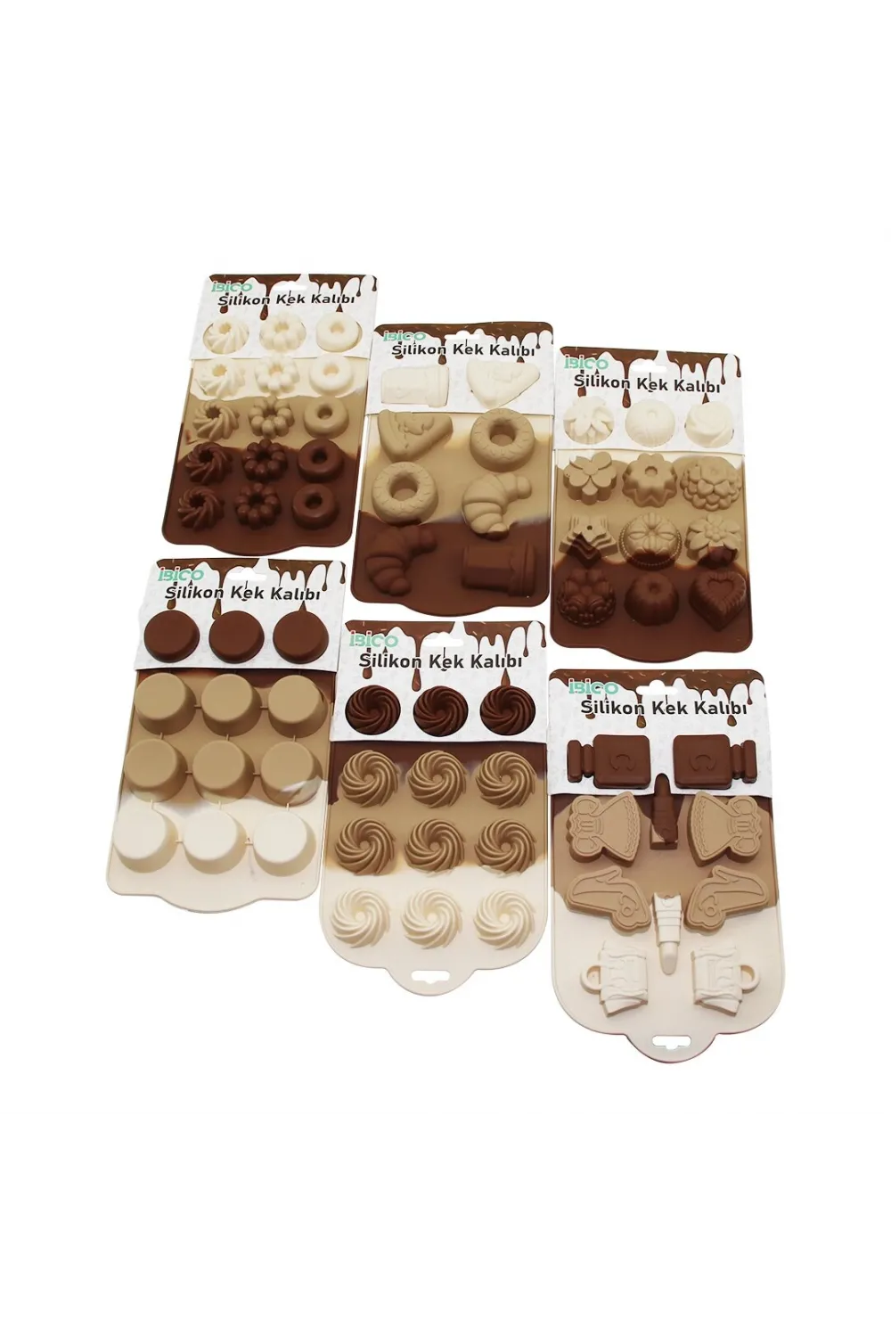 Mini Muffin Kek Kalıbı - Silikon - Karışık Model