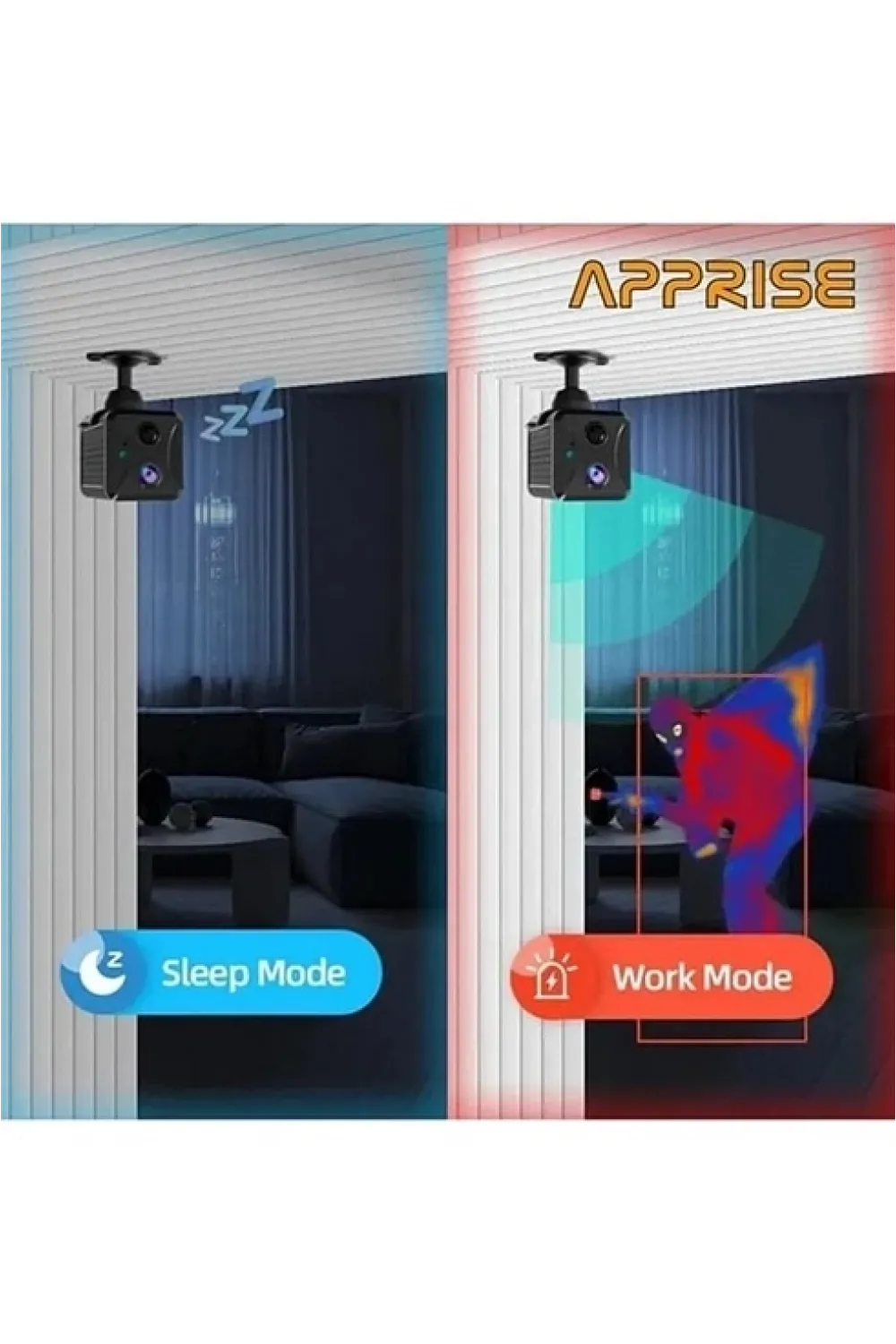 Mini Pır Sensörlü Algılamalı Sesli Konuşmalı 1080p Hd Wifi Kamera