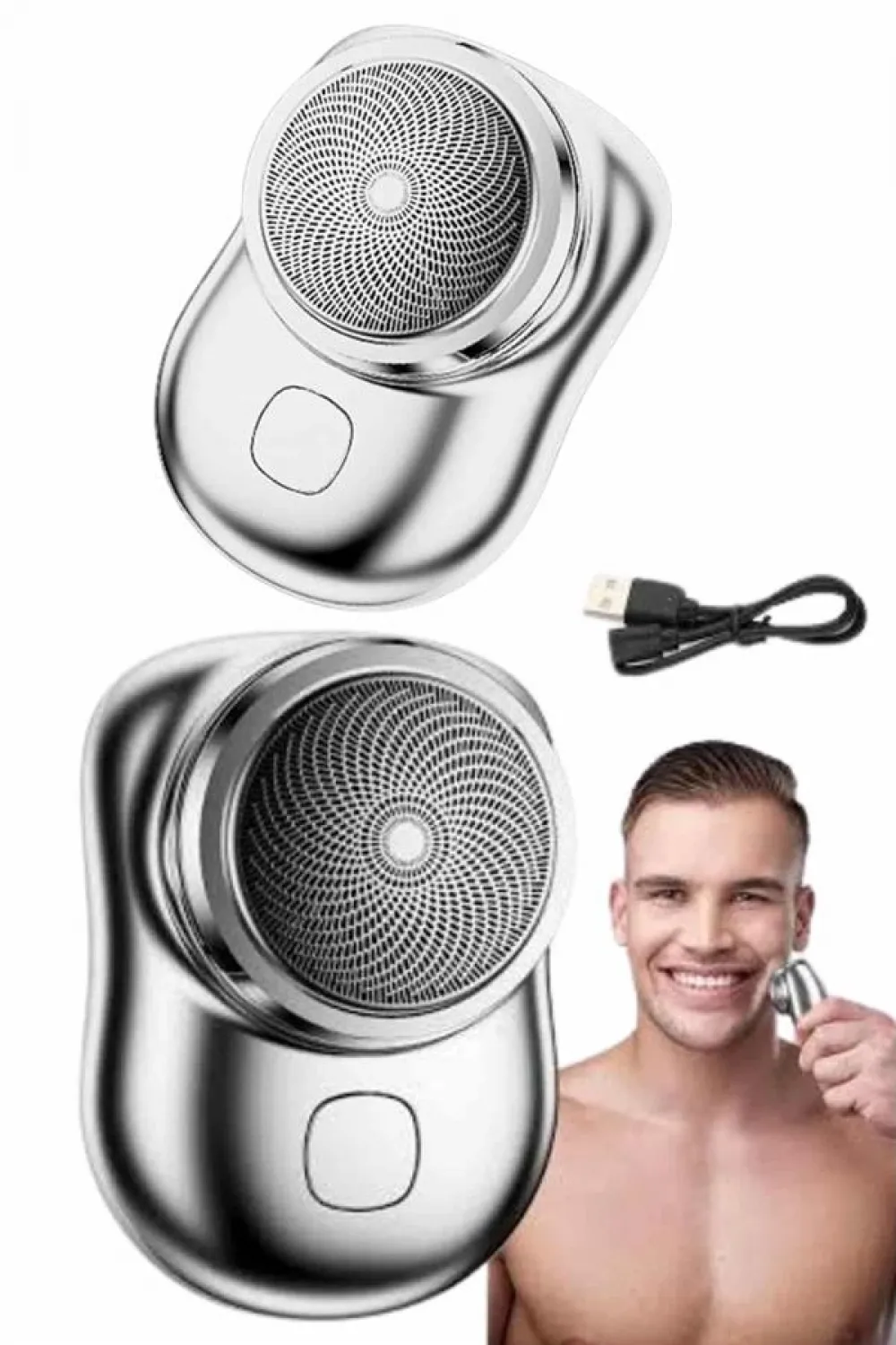 Mini Sıfır Sakal Yanak Tıraş Makinesi Usb Şarjlı Sıfır Sakal Taşınabilir Korumalı