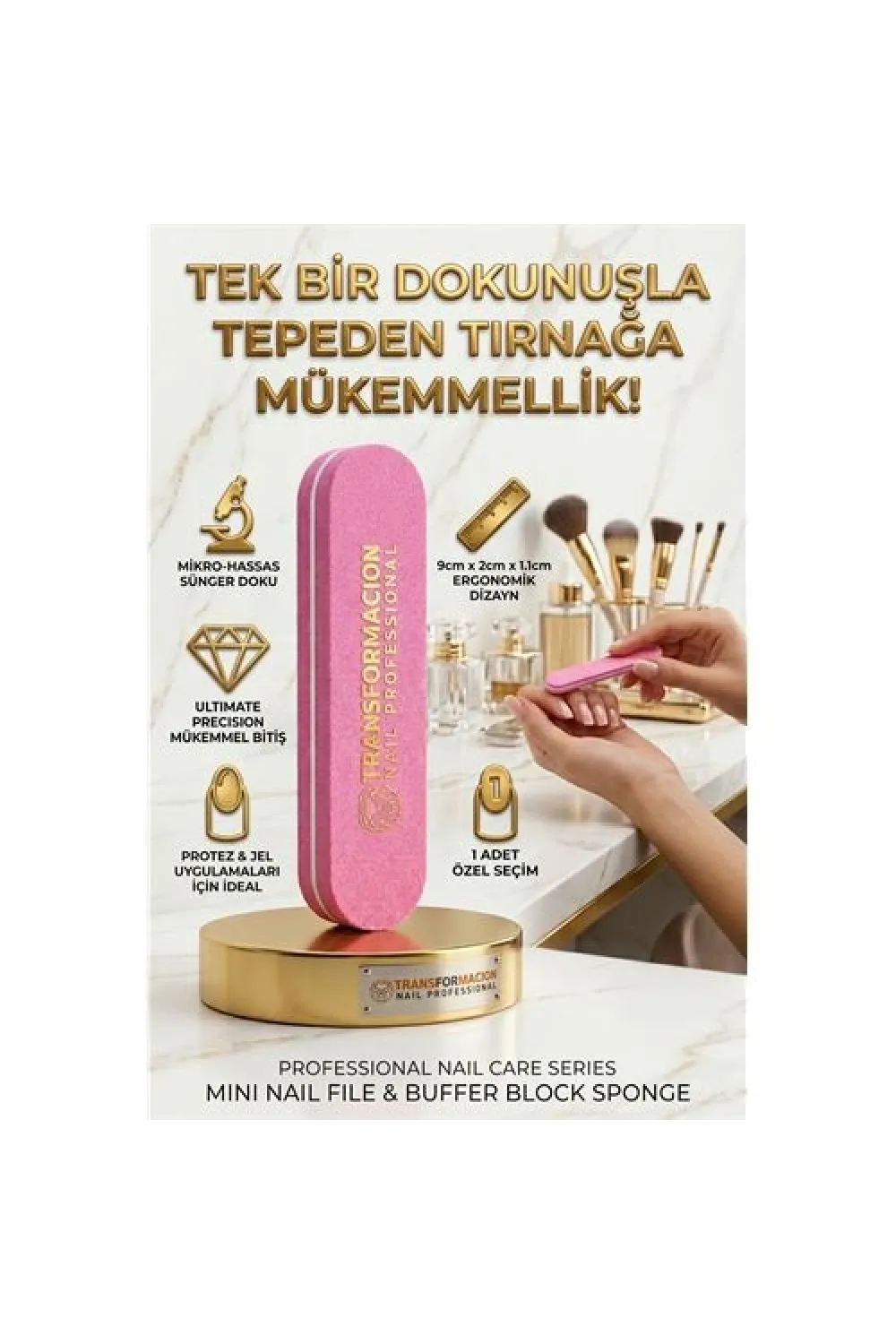 Mini Tırnak Törpü ve Parlatma Blok Sünger 2 Yüzey 717827
