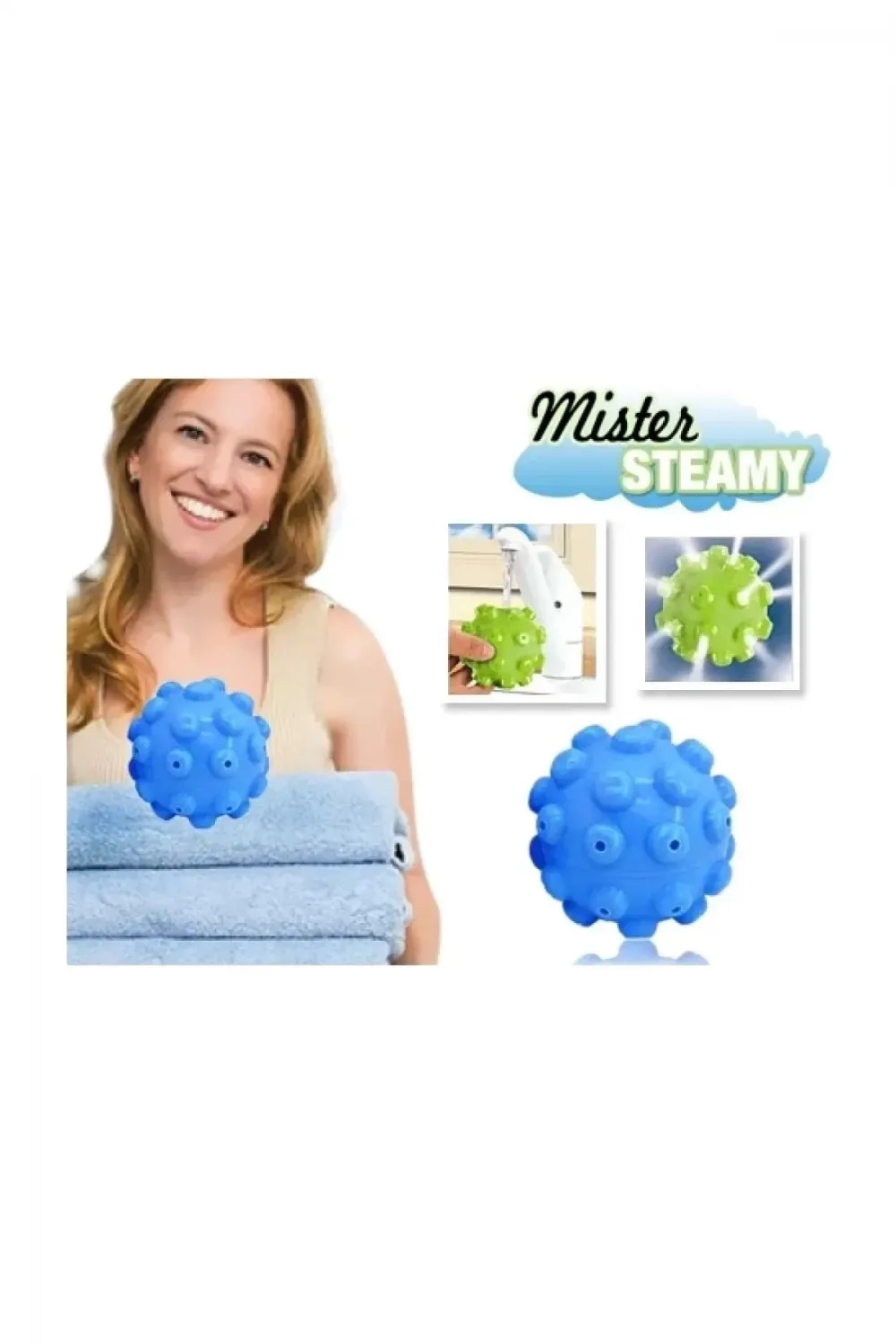 Mister Steamy Buharlı Çamaşır Kurutma ve Ütü Topları (2li)
