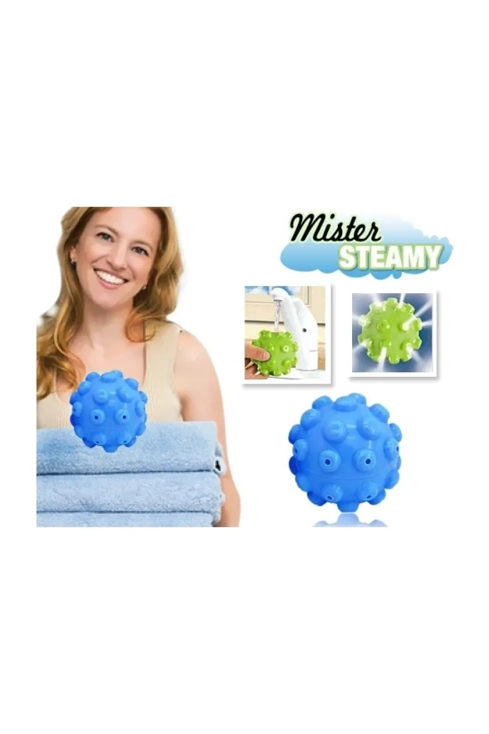Mister Steamy Buharlı Çamaşır Kurutma ve Ütü Topları (2li)